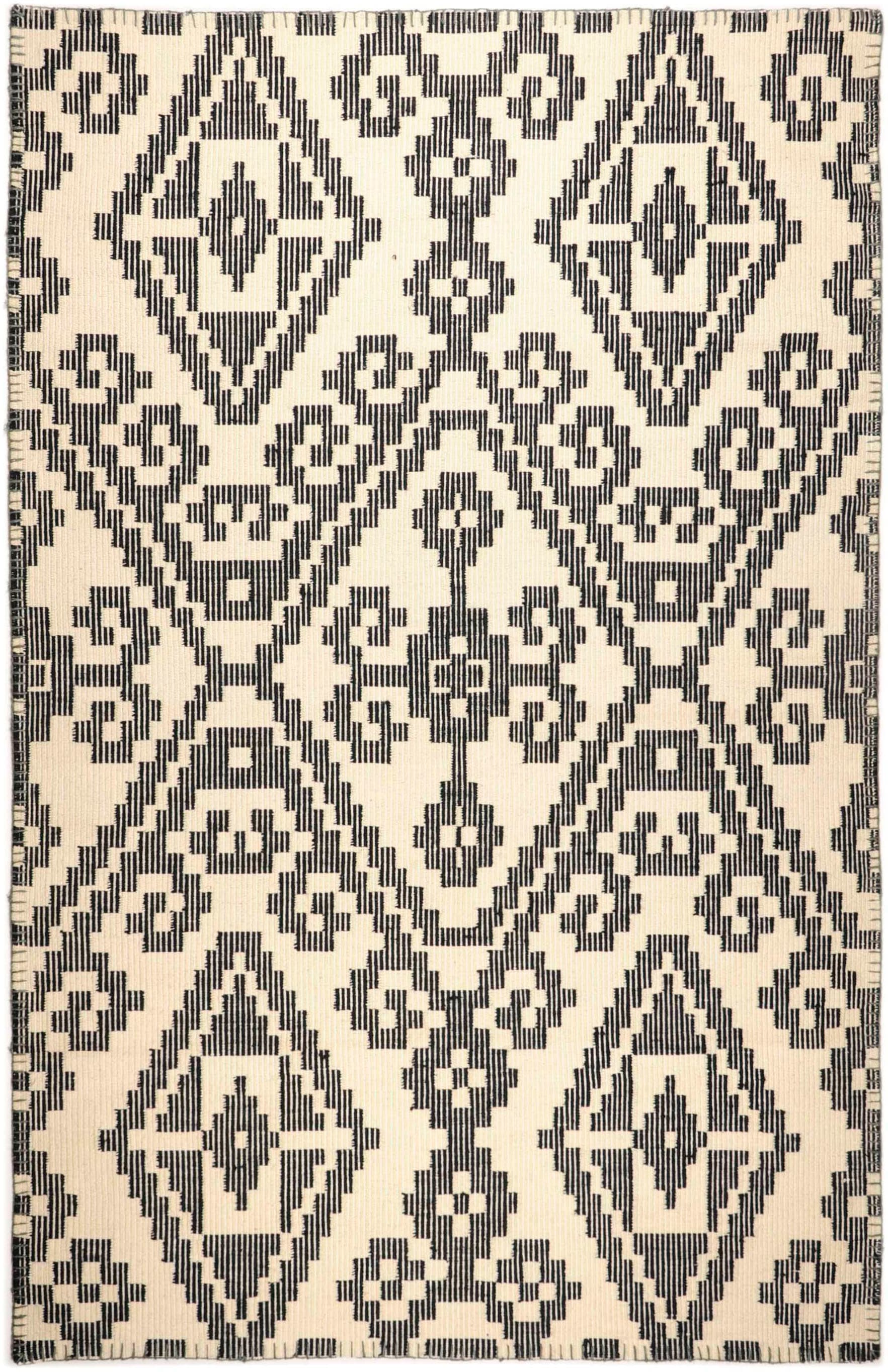 TOM TAILOR HOME Wollteppich »Large Pattern Kelim«, rechteckig, 6 mm Höhe, reine Wolle, handgewebt, Boho-Style