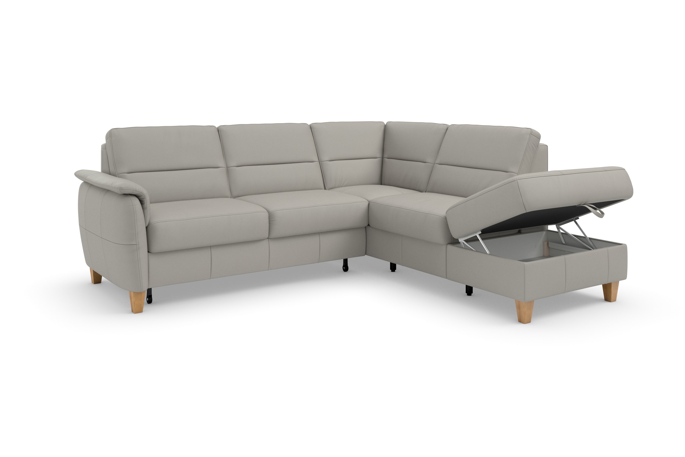 Home affaire Ecksofa »Palmera L-Form«, Federkern, wahlweise mit Bettfunktion und mit/ohne Stauraum