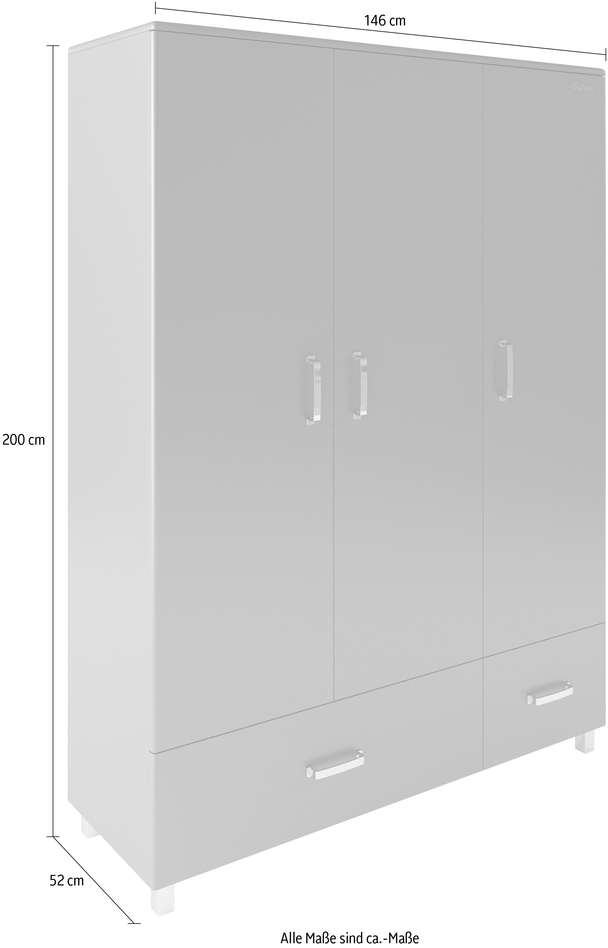 INOSIGN Kleiderschrank »Miami Kleiderschrank« Wahlweise mit 2 oder 3 Türen