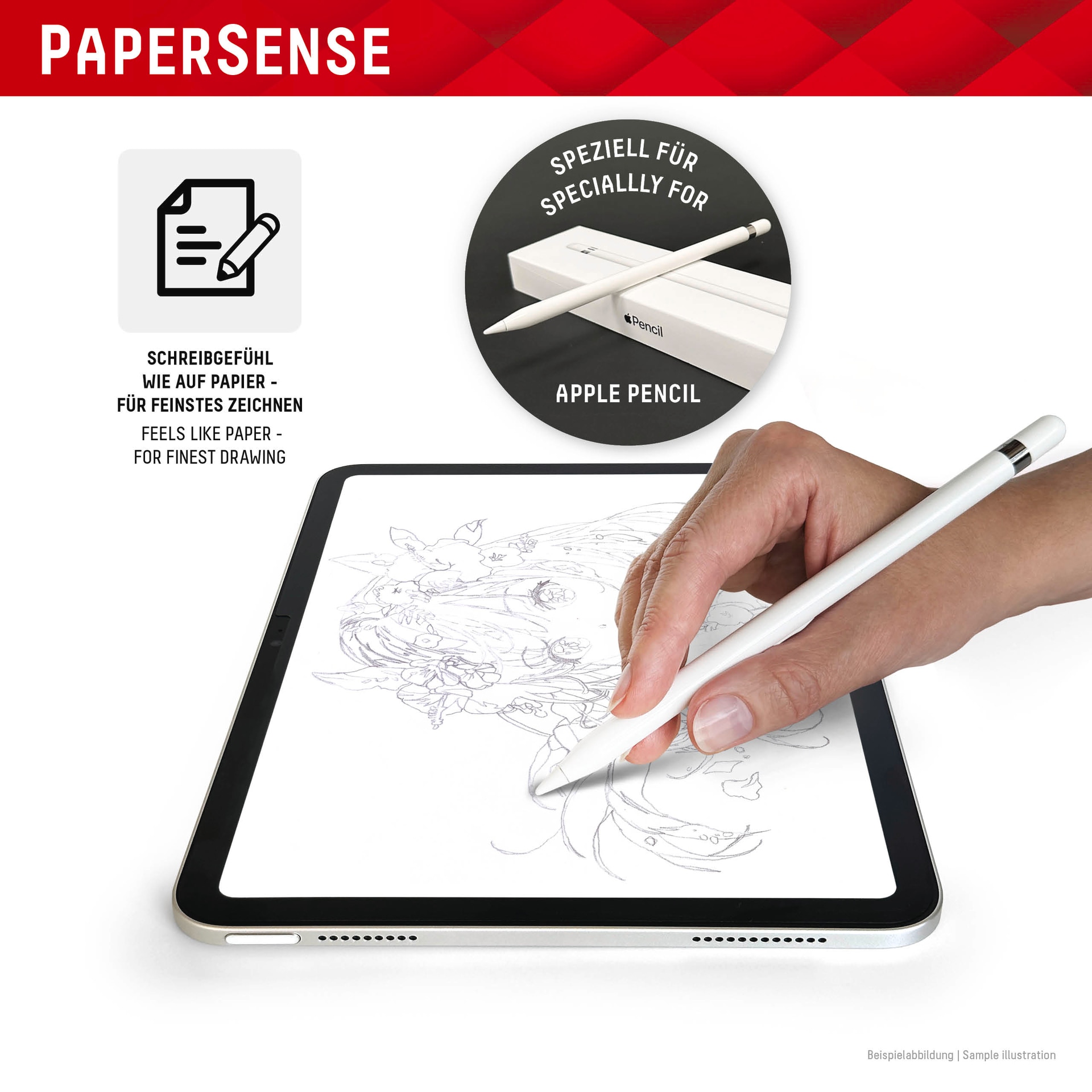 Displex Displayschutzfolie »Tablet PaperSense« für Apple iPad Pro 11 (1./2./3./4. Gen.);Apple iPad Air (4./5. Gen.) Schreiben wie auf Papier