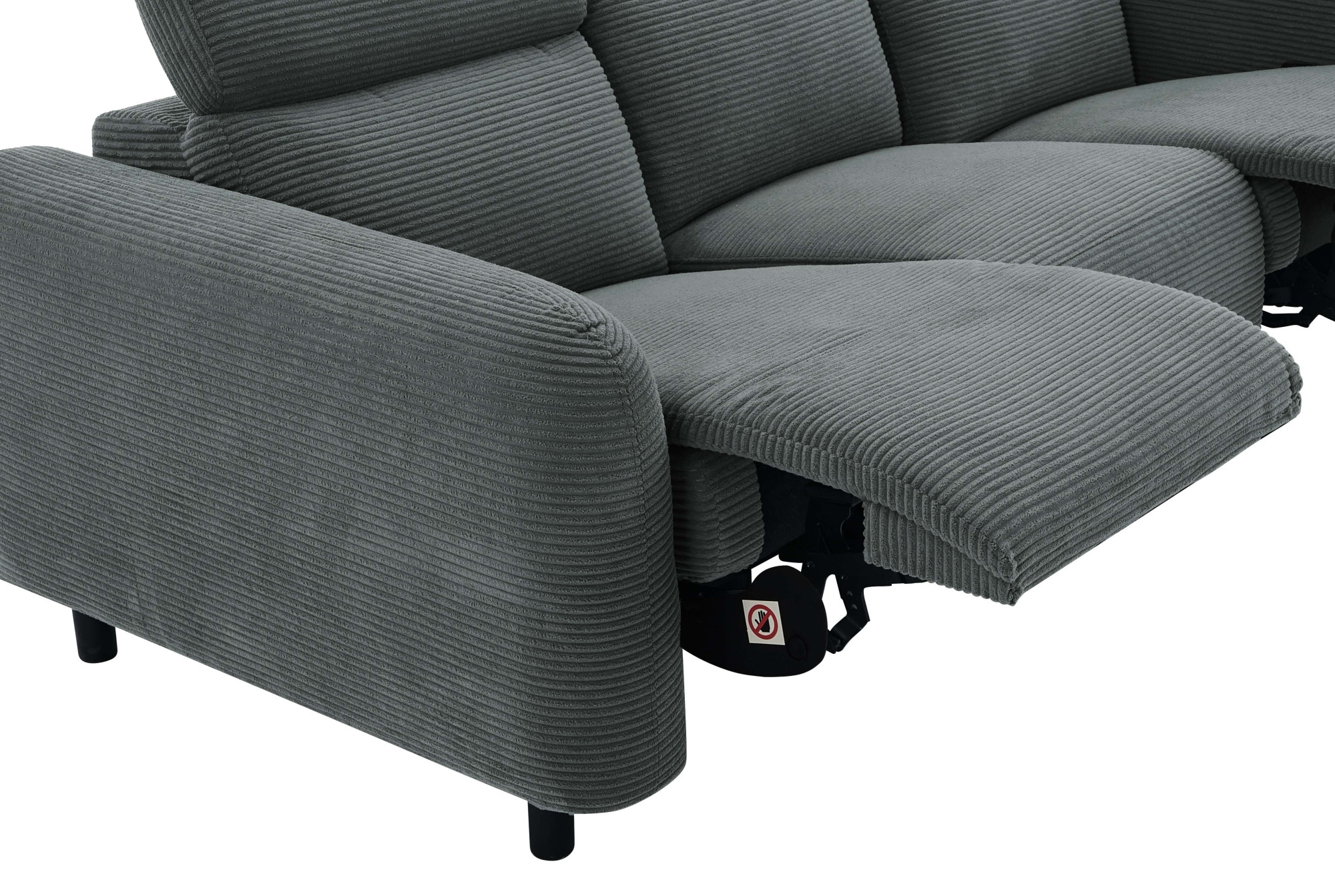 Home affaire 3-Sitzer »SKAANE in Cord, Sofa mit manueller u. elektrischer Relaxfunktion«, Relax-Funktion in 2 Sitzen, Kopfteilverstellung, Federkernpolsterung