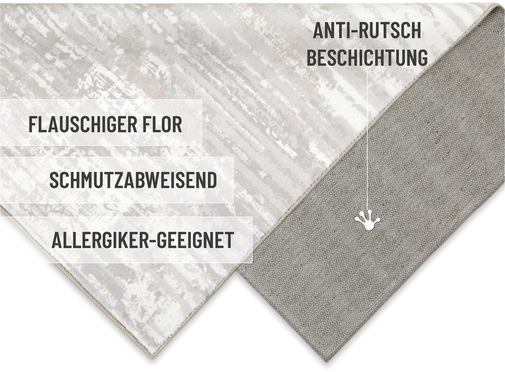 Wecon home Badematte »Mauri« Höhe 5 mm Vintage Design, waschbar, rutschfest, schnell trocknend, Badteppich