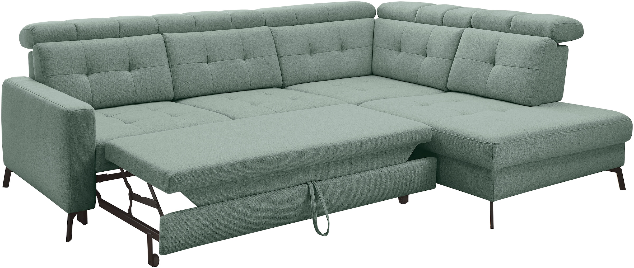 Musterring Ecksofa »MR 4615«, mit Kopf- und Rückenverstellung, Metallfuß schwarz, Maße 272 x 214 cm