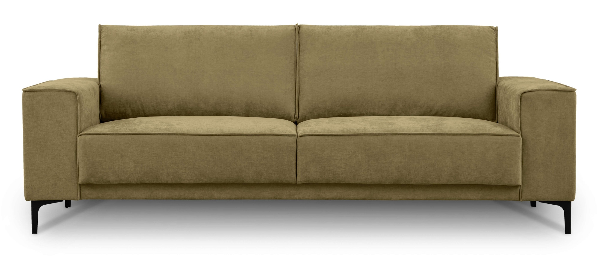 Places of Style 3-Sitzer »3er Sofa Oland, Struktur, Flachgewebe, Luxus-Microfaser, Boucle«, 224 cm, Wellenunterfederung, Skandi-Design, Metallfüße