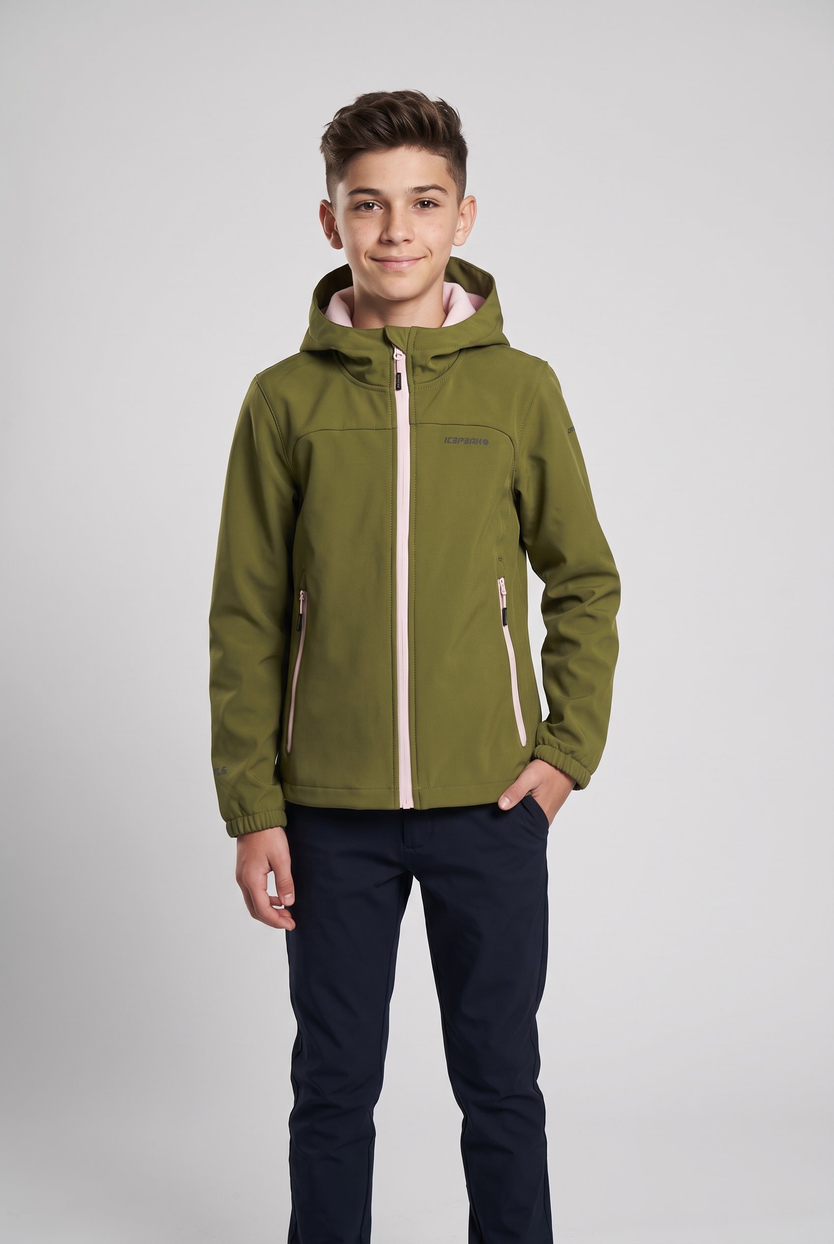Icepeak Softshelljacke »ICEPEAK KOBRYN JR« mit Kapuze mit Kapuze, atmungsaktiv, wasserabweisend, schnell trocknend