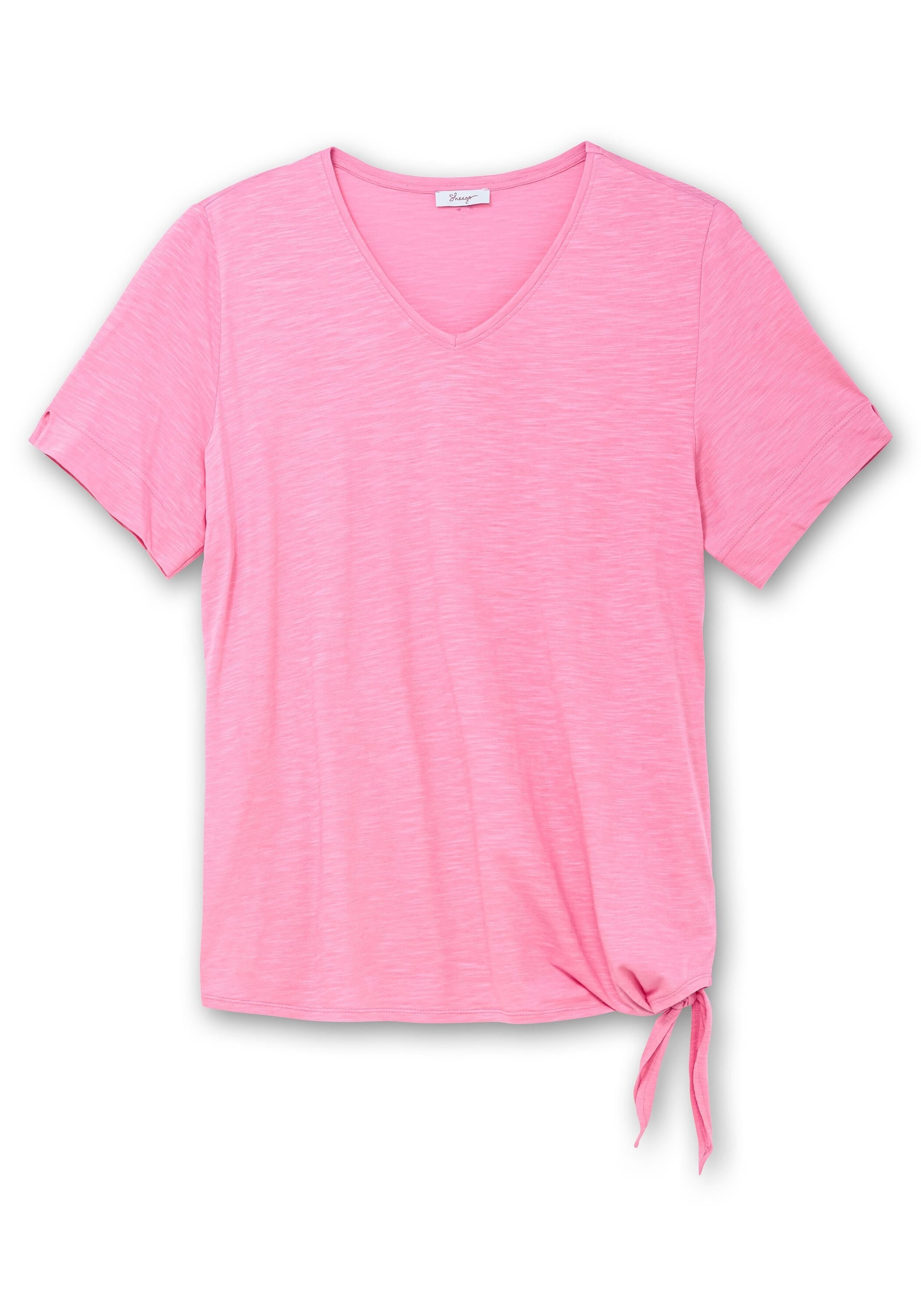 Sheego T-Shirt »Shirt mit Knotendetail am Saum«