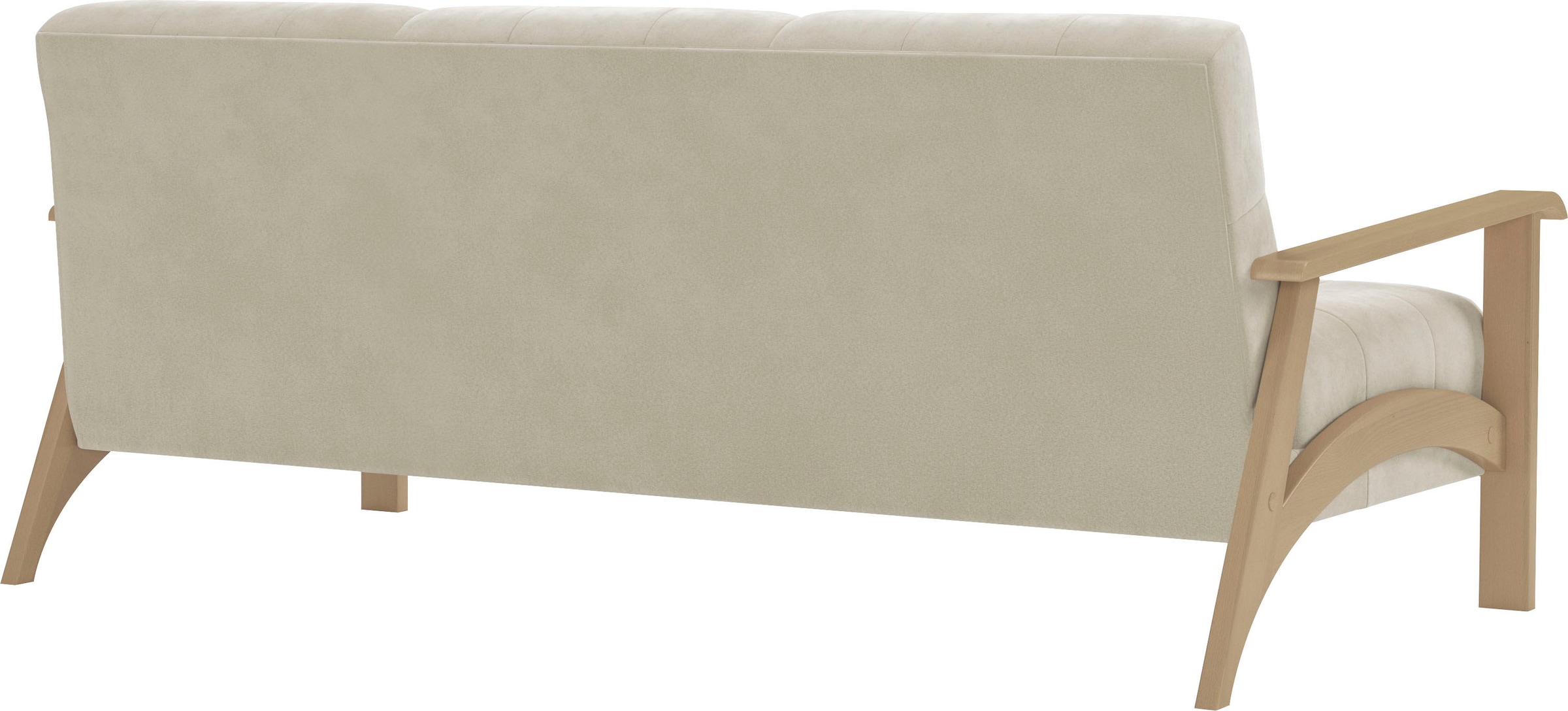 sit&more 3-Sitzer »Billund« Armlehnen aus Buchenholz in natur, verschiedene Bezüge und Farben