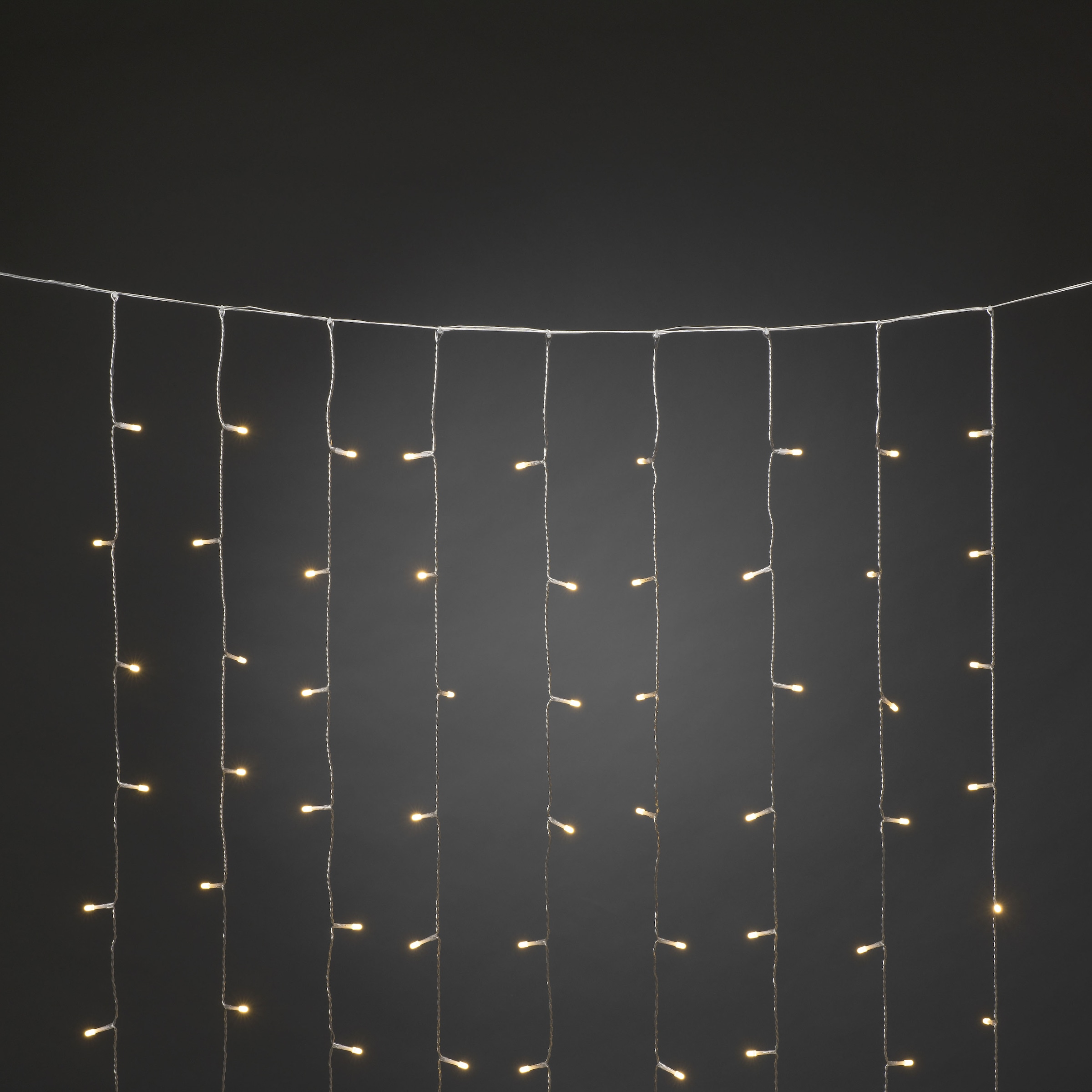 KONSTSMIDE LED-Lichtervorhang »Weihnachtsdeko aussen«, 320 St.-flammig, LED Eisregen Lichtervorhang, gefrostet, 320 warm weiße Dioden