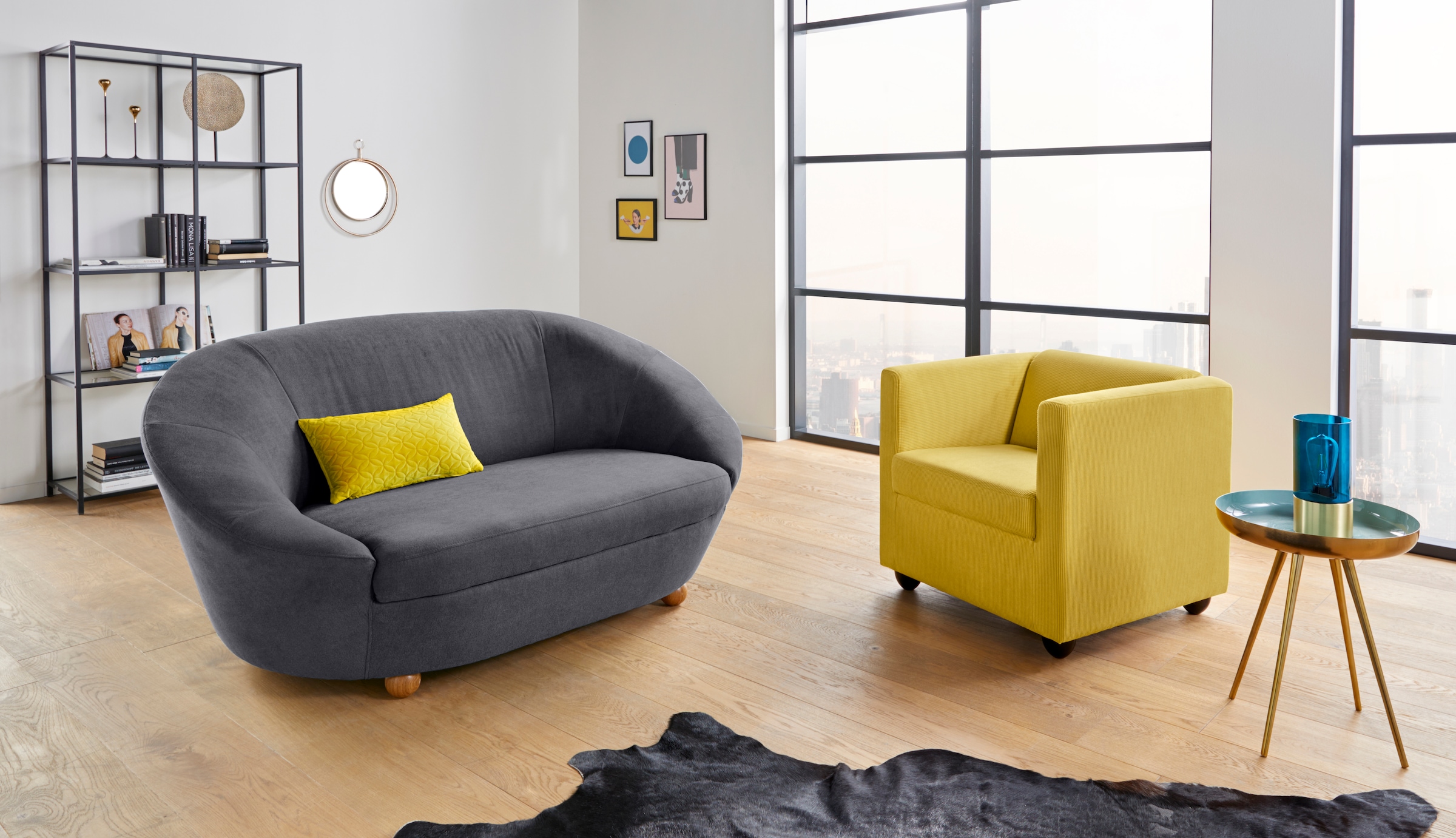 LOOKS by Wolfgang Joop Sofa »LooksIV«, Rundsofa, in vielen frischen Farben wählbar