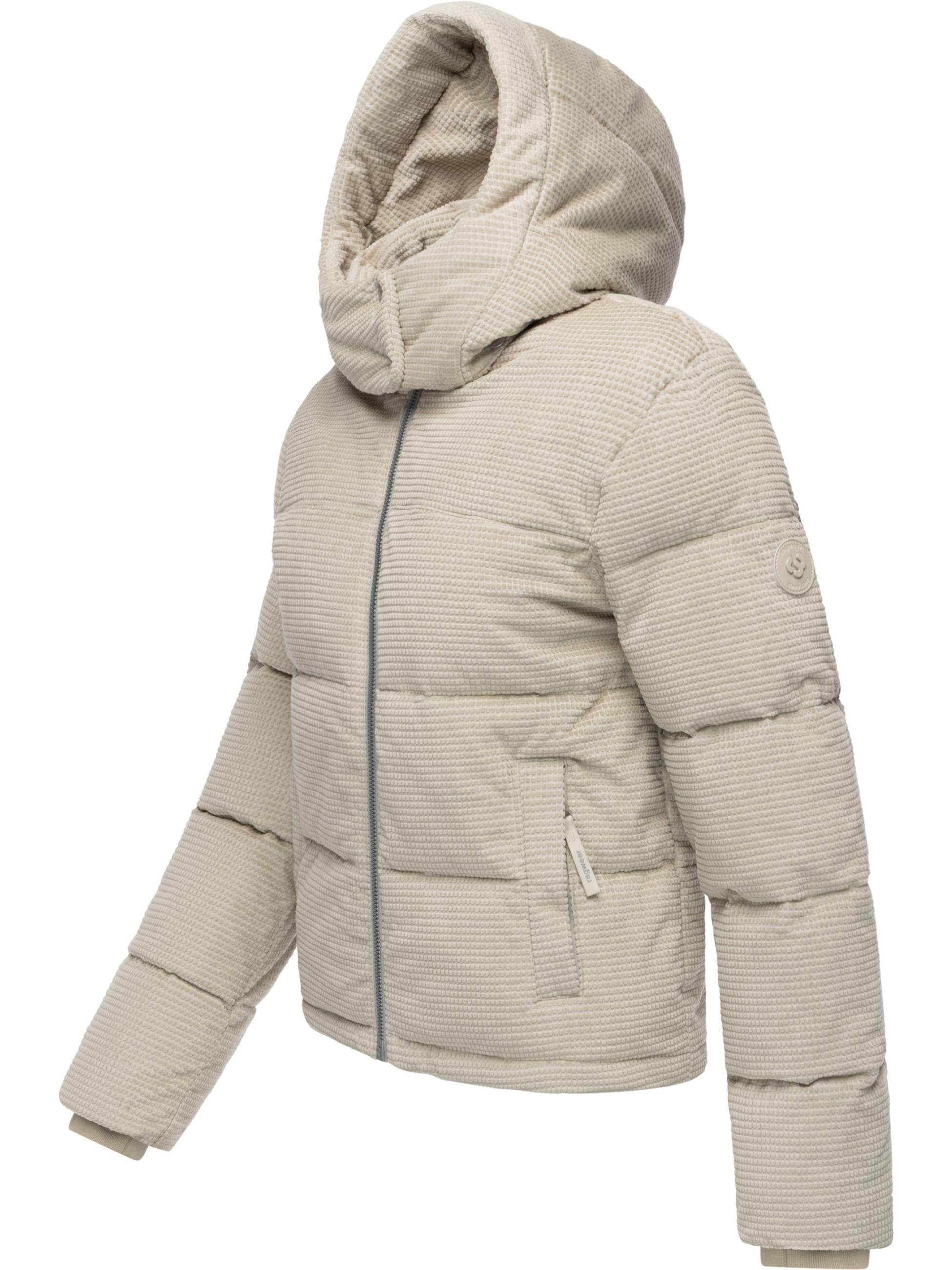 Ragwear Steppjacke »Steppjacke Roobie Cordy« mit Kapuze Wasserdichte Winterjacke aus Kord mit abnehmbarer Kapuze
