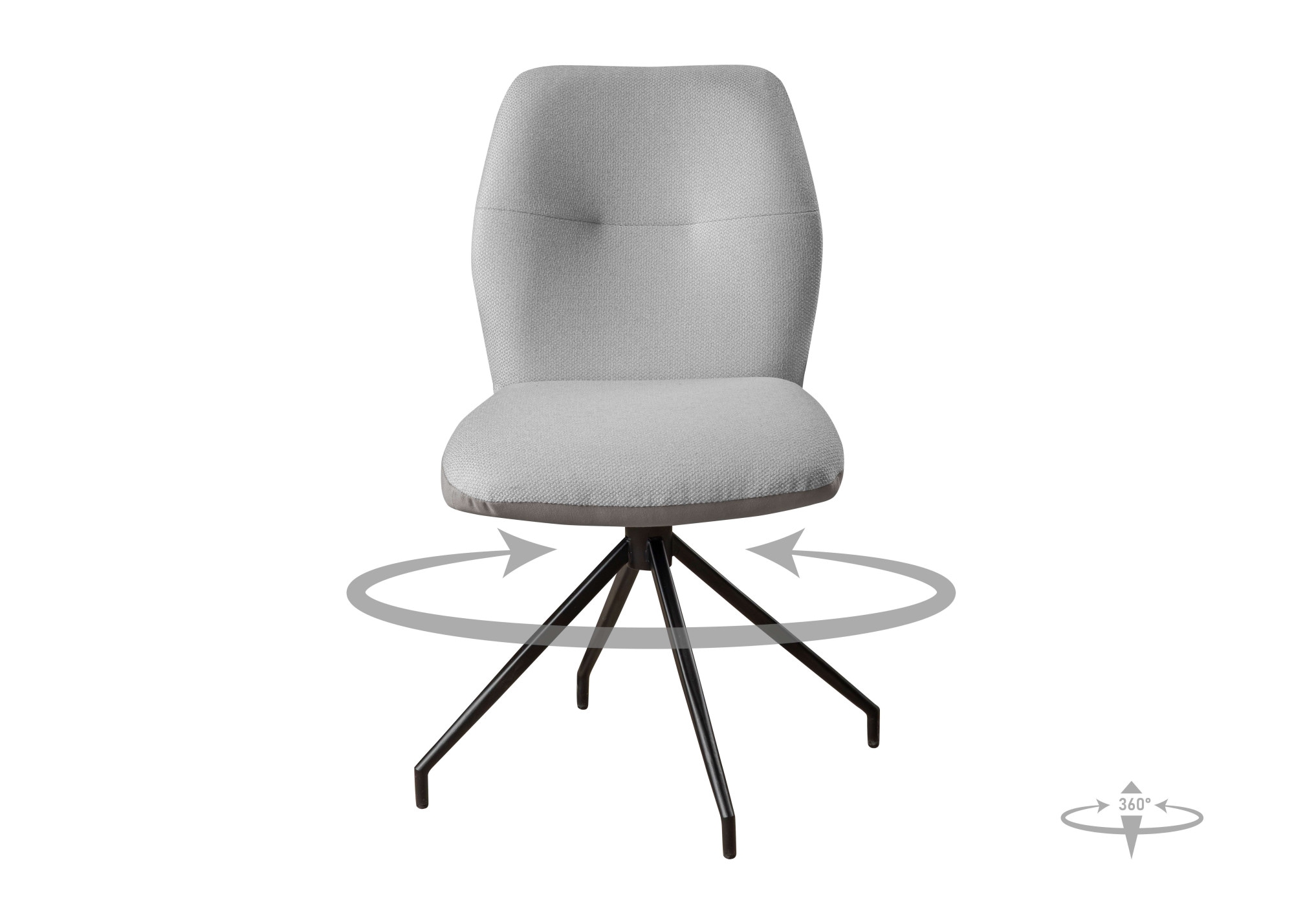 OTTO home Drehstuhl »Bruna Esszimmerstuhl,Polsterstuhl, Küchenstuhl, 4-Fußstuhl« () 360° drehbar, mit automatischer Rückstellung, 2-Stoff-Design