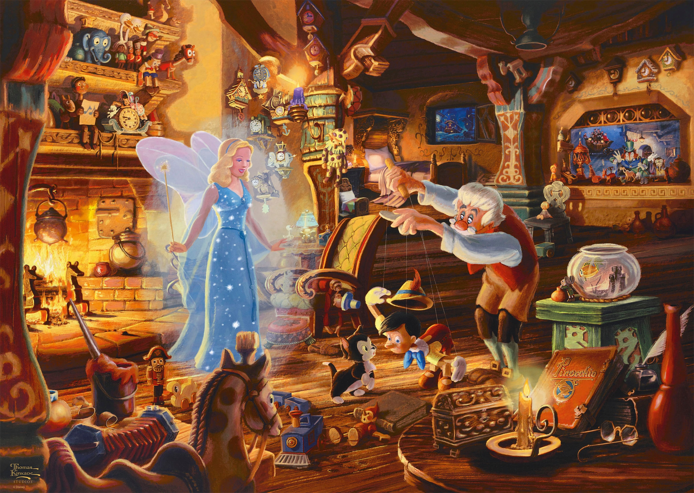 Schmidt Spiele Puzzle »Disney, Geppettos Pinocchio von Thomas Kinkade«, (1000 tlg.)