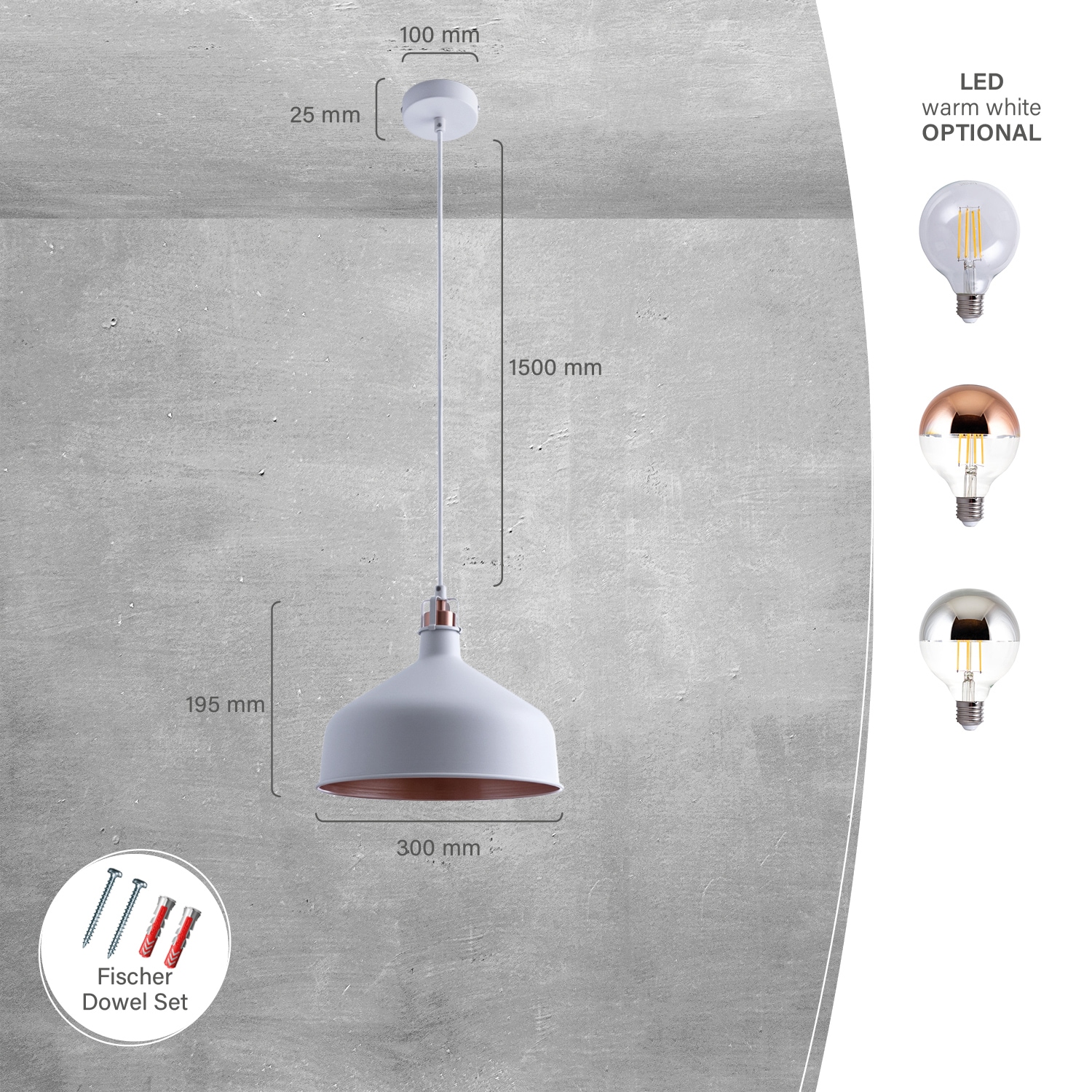 Paco Home Pendelleuchte »JAMES« E27 Küchenlampe Hängend Hängelampe Esszimmer Esstischlampe Industrial