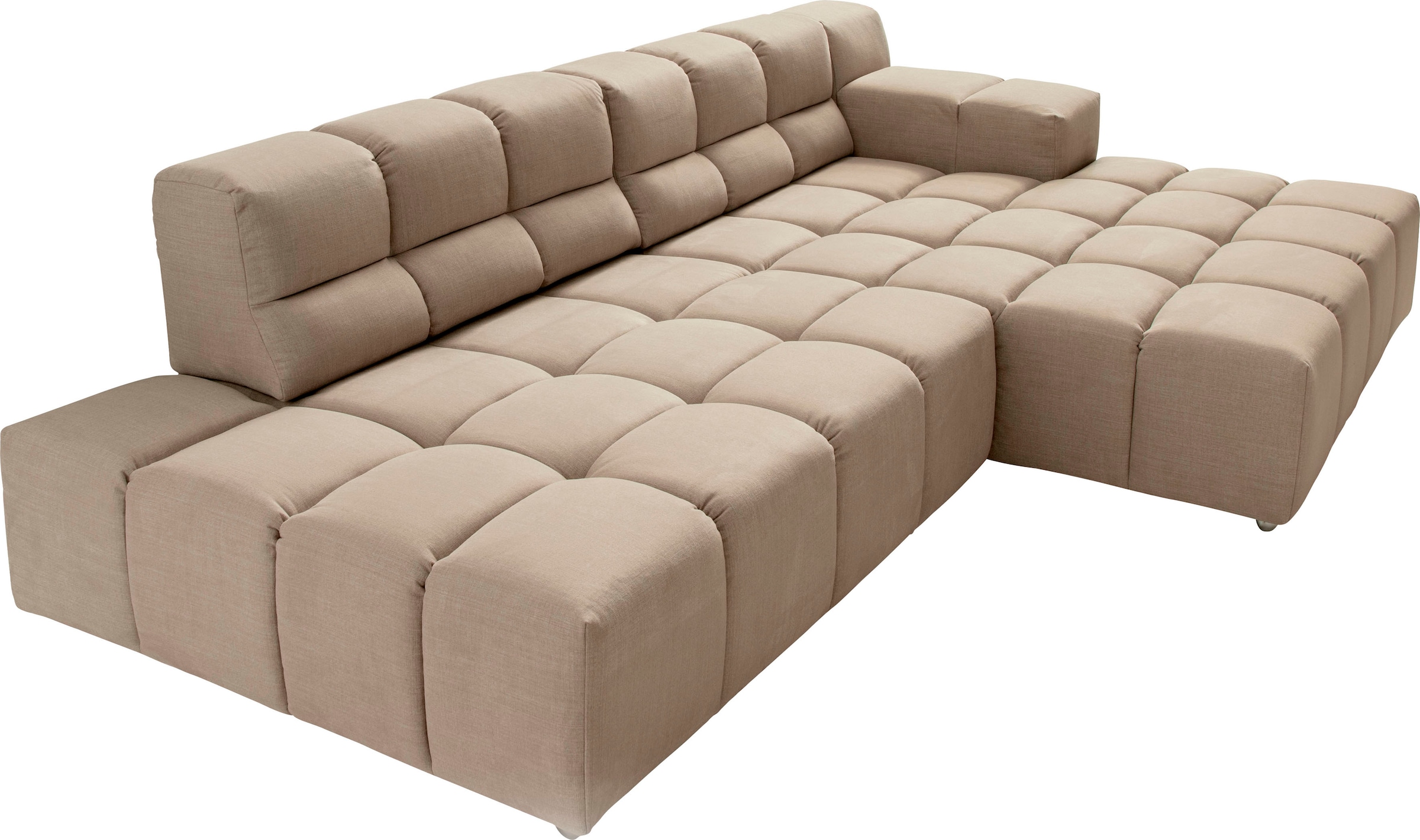 designwerk Ecksofa »Temple, Designsofa trifft hohen Sitzkomfort, L-Form« mit Sitztiefenverstellung