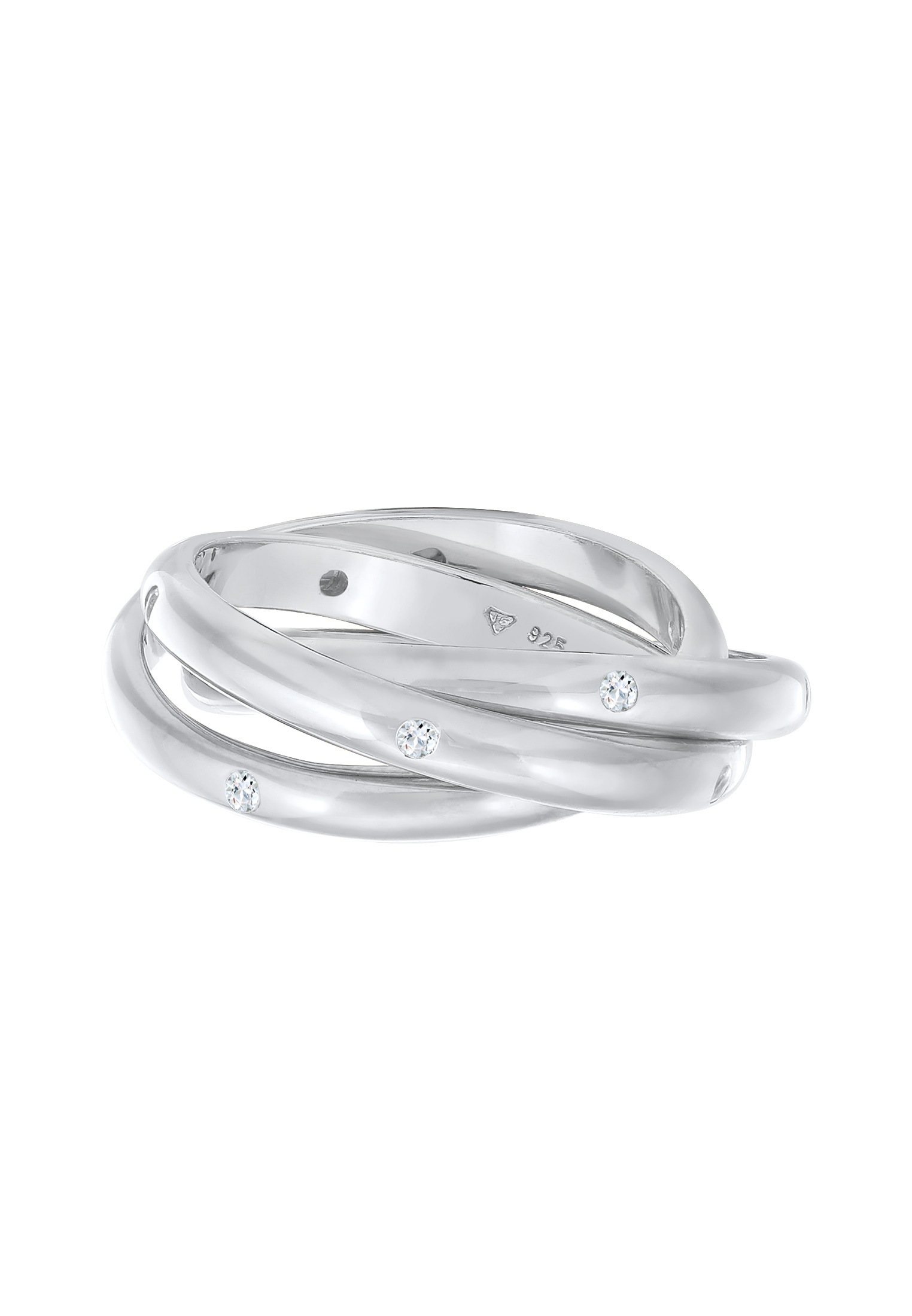 Elli Premium Silberring »Ring Wickelring Trio Basic Topas 925 Silber«