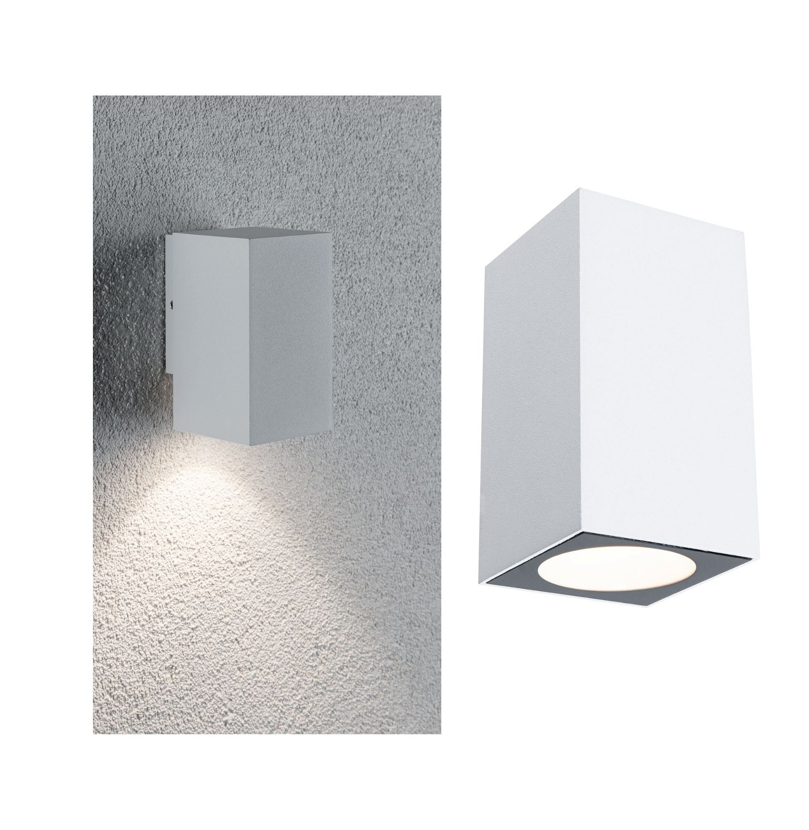 Paulmann LED Außen-Wandleuchte »Flame eckig 58x75mm 3000K 3,8W 320lm 230V Aluminium«, 1 flammig, IP44