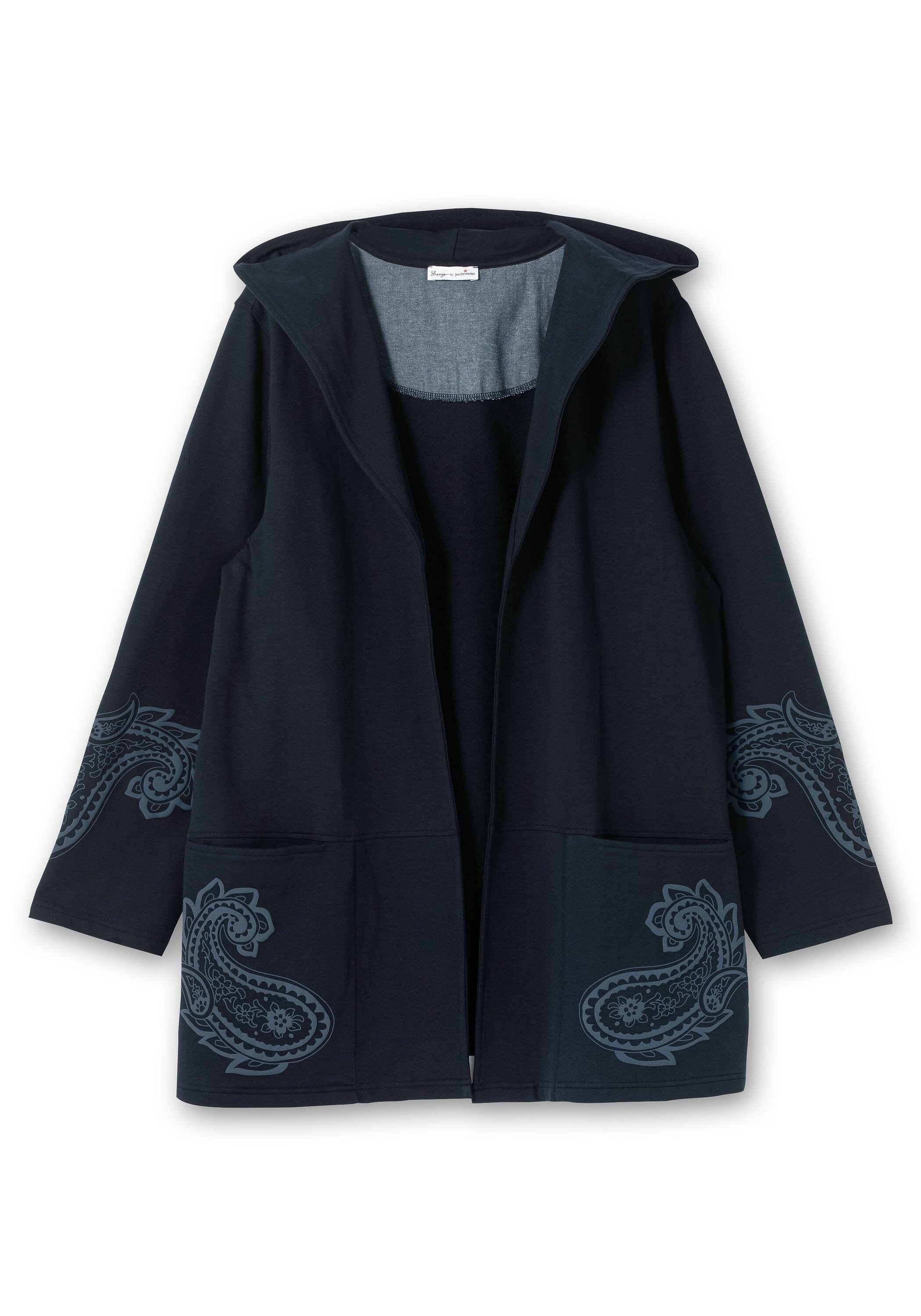 Sheego Sweatjacke »Leichte Kapuzensweatjacke mit Paisleydruck«