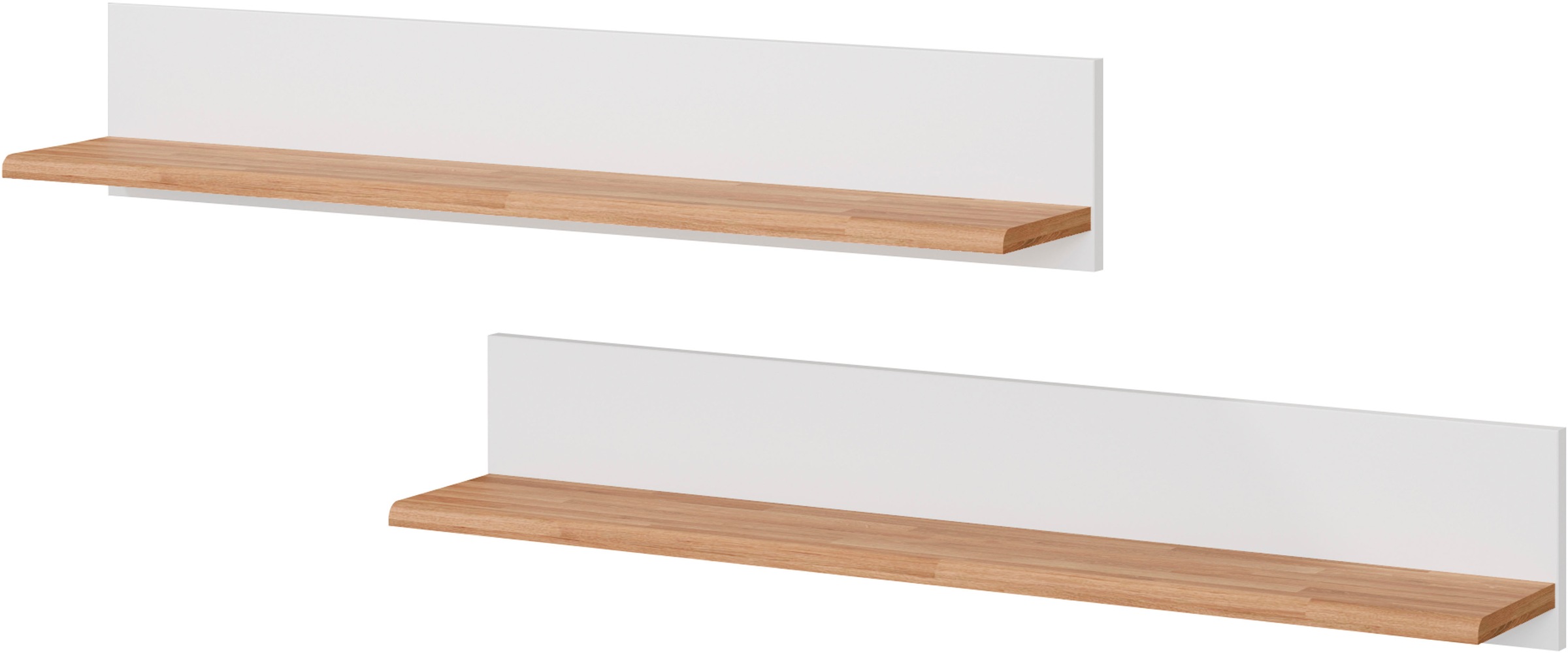 Home affaire Wandregal »Ribe,2er Set,teilmassiv mit massiver Ablagefläche, Breite: je 90 cm«, (Set, 2 St.), massive Ablageflächen aus Holz