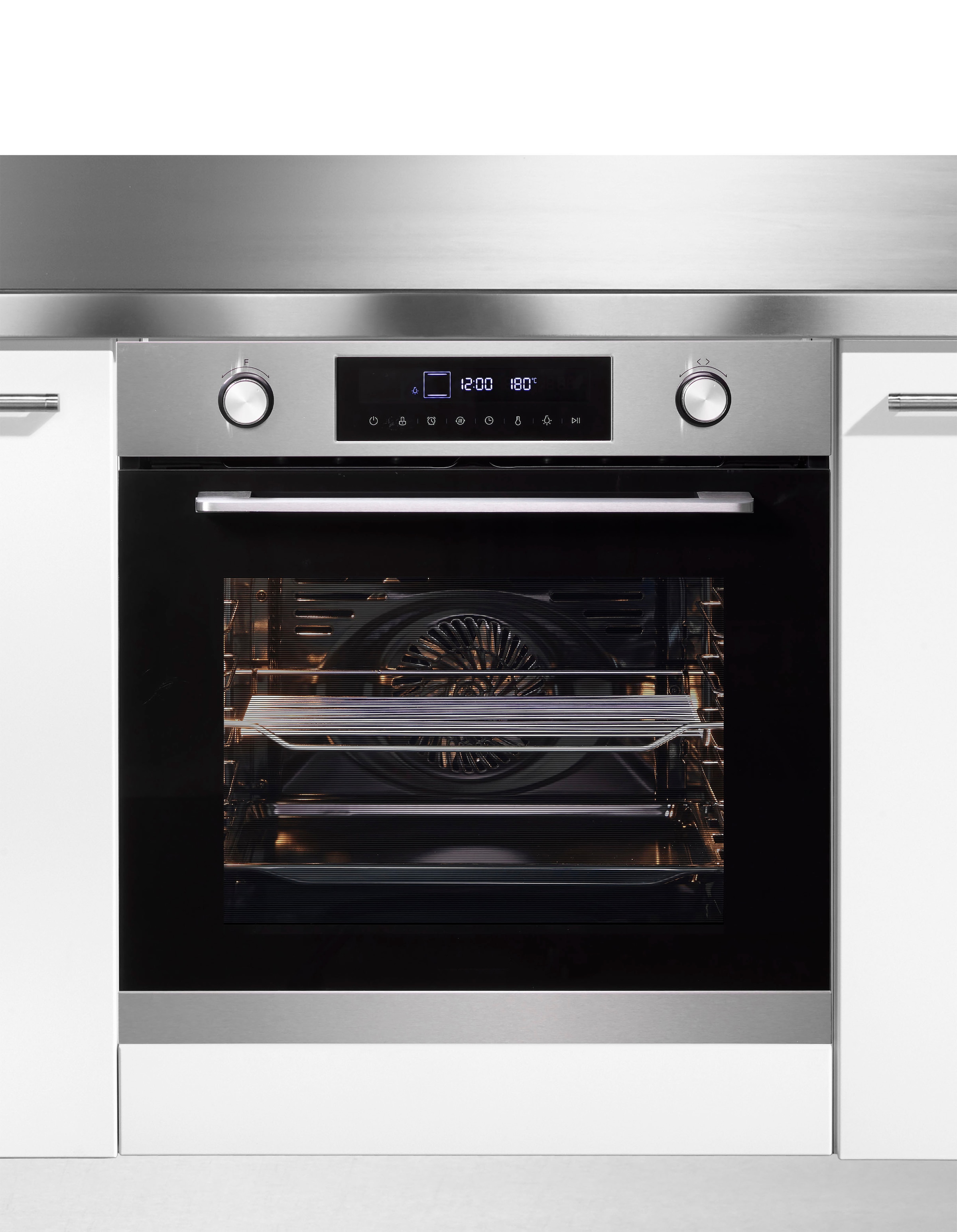 Hanseatic Einbaubackofen »HBO7212A1« mit Aqua-Reinigungsfunktion Auftaufunktion: Bereits zubereitete Gerichte werden schonend aufgetaut