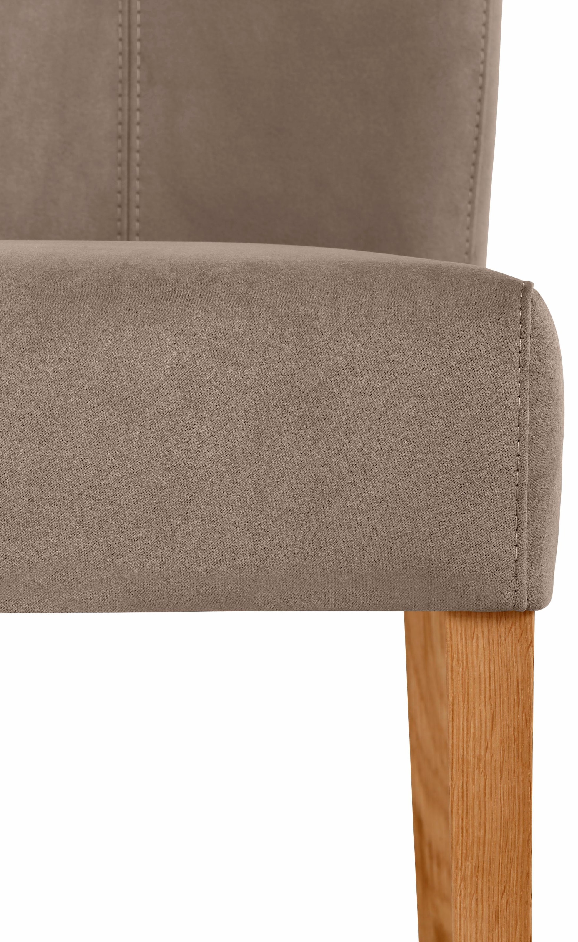 Home affaire Esszimmerstuhl »Queen Polsterstuhl BESTSELLER«, (Set), 2 St., Luxus-Microfaser, verschiedene Bezüge, Gestell Massivholz