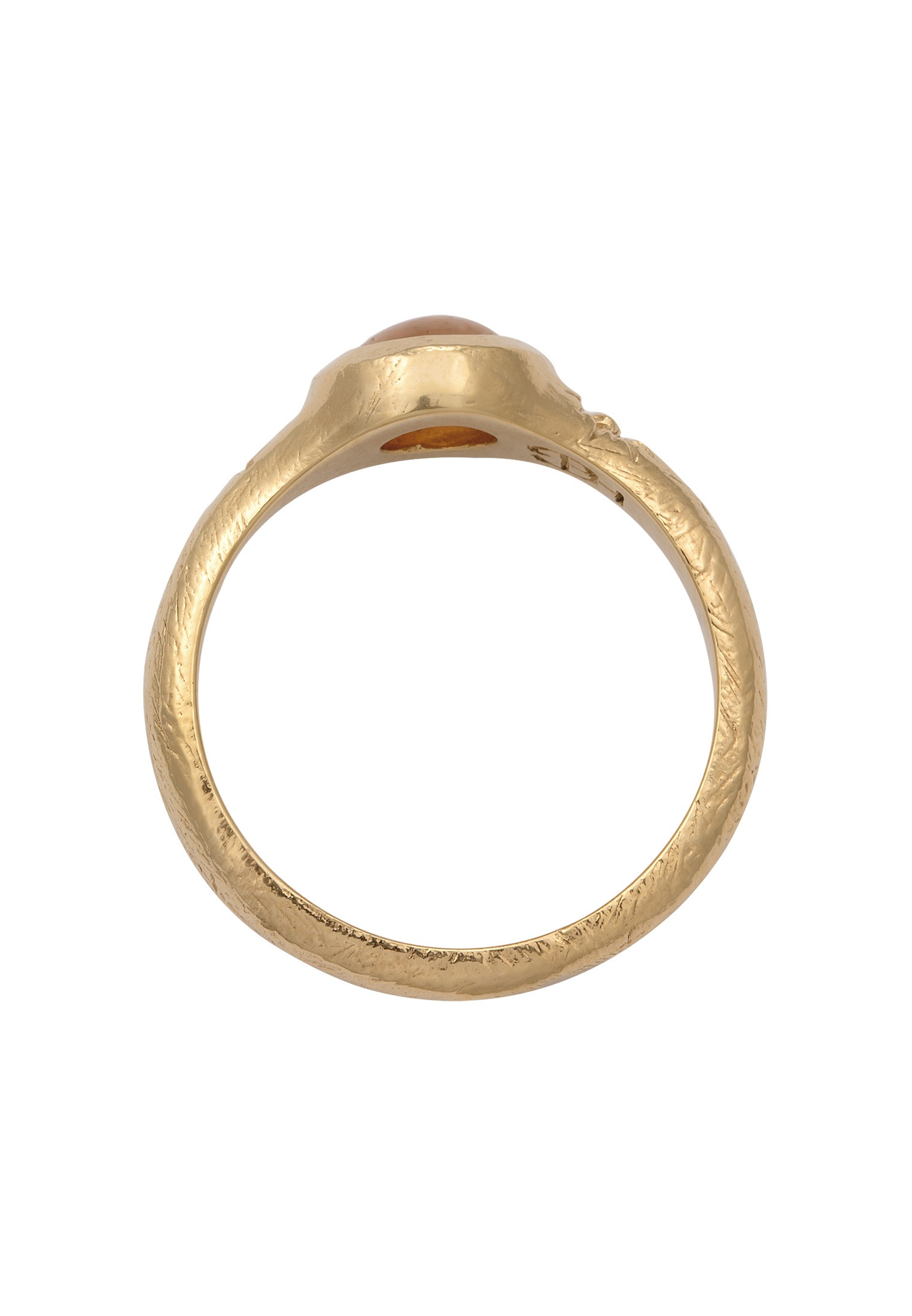 HAZE & GLORY Silberring »Ring Siegelring Sonnenstein Orange 925 Sterling Silber - De La Ray«