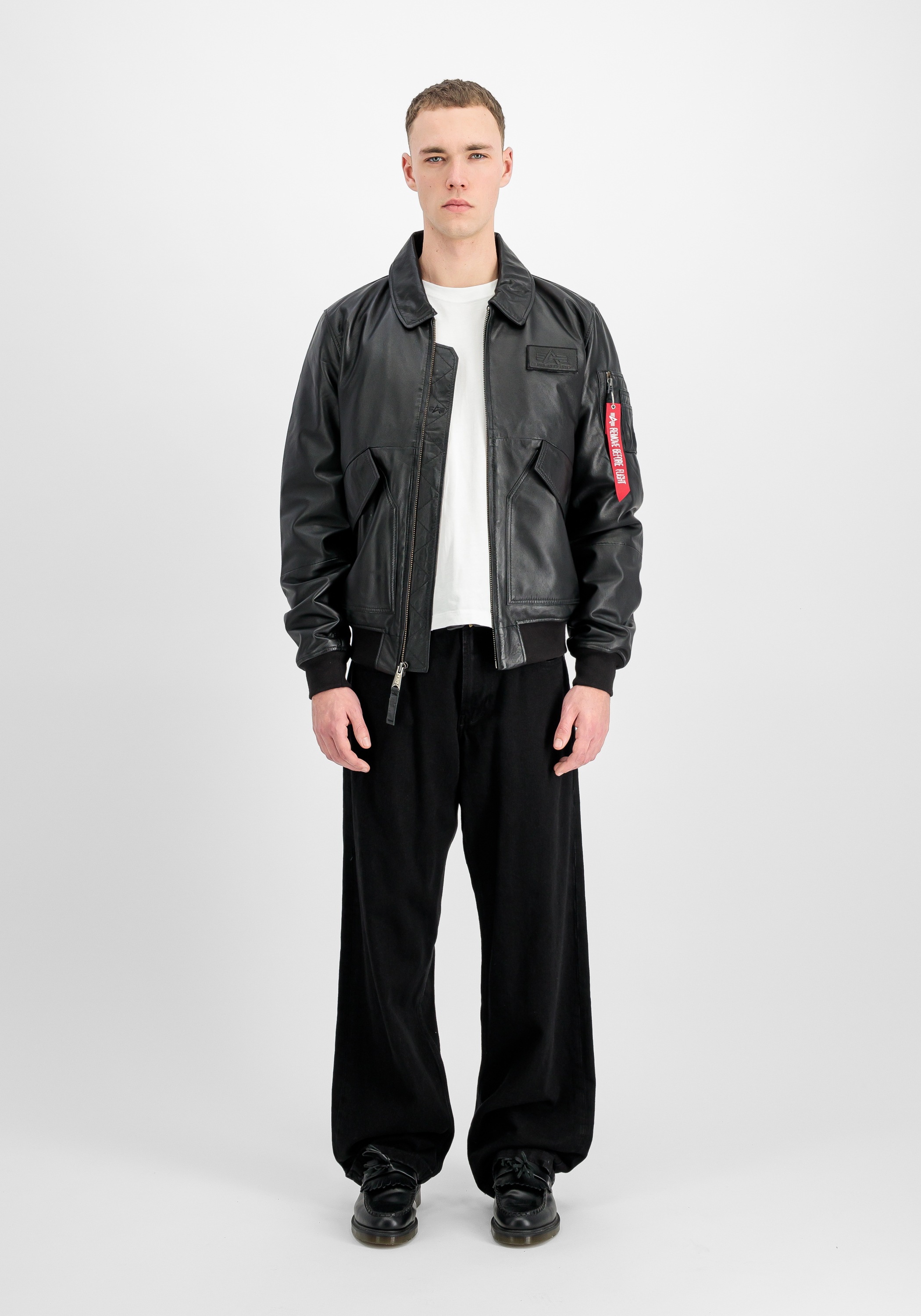 Alpha Industries Lederjacke »CWU-45/P Leather Slim«