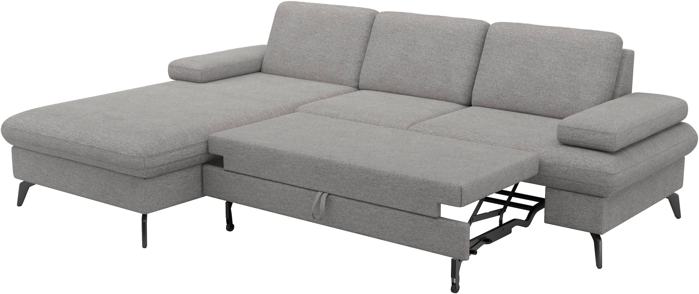 sit&more Ecksofa »Morris Jubi L-Form«, inkl. Armteilfunktion und 1 Zierkissen, wahlweise mit Bettfunktion