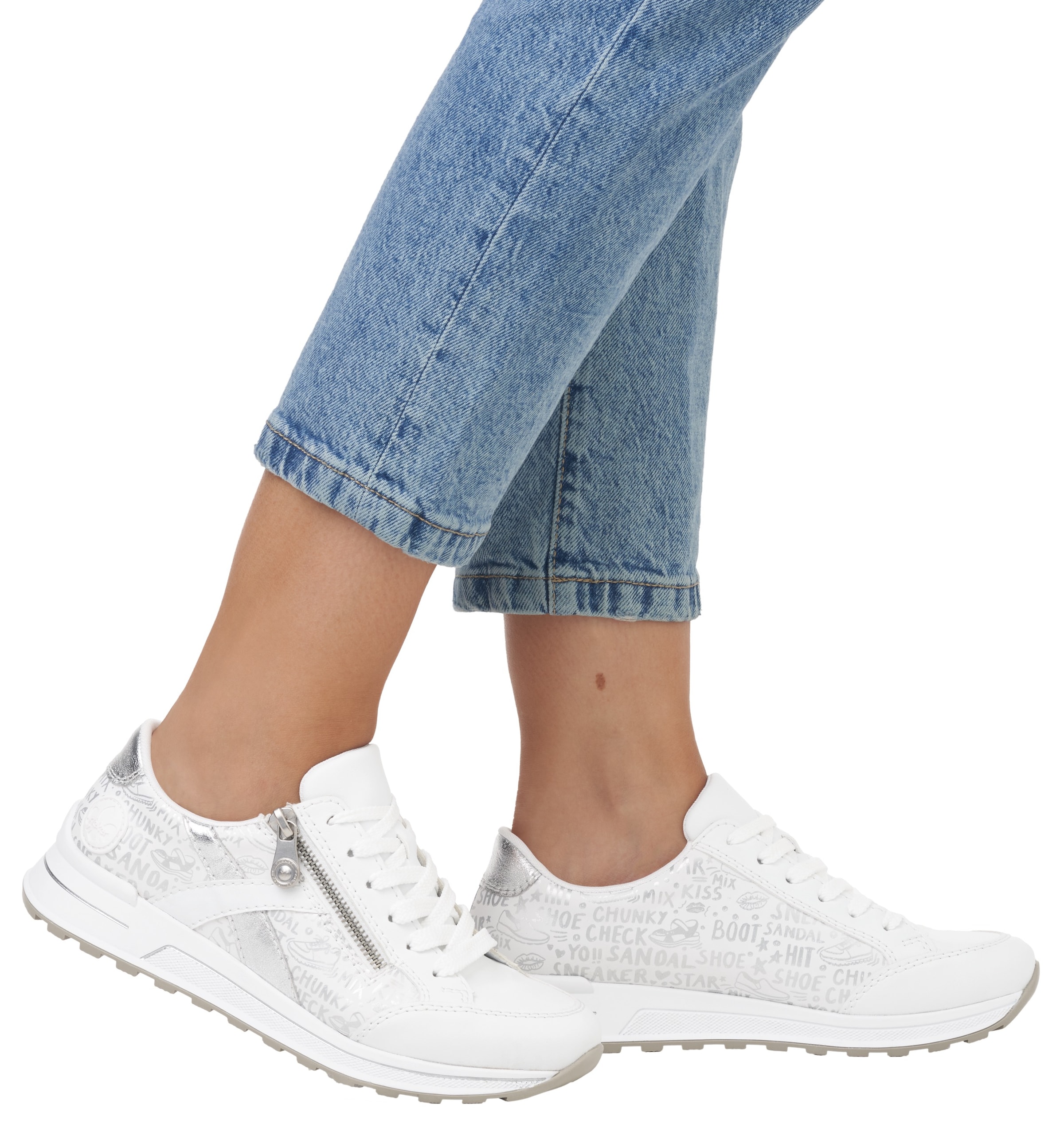 Rieker Sneaker, herausnehmbarer Soft-Einlage, Freizeitschuh, Halbschuh, Schnürschuh