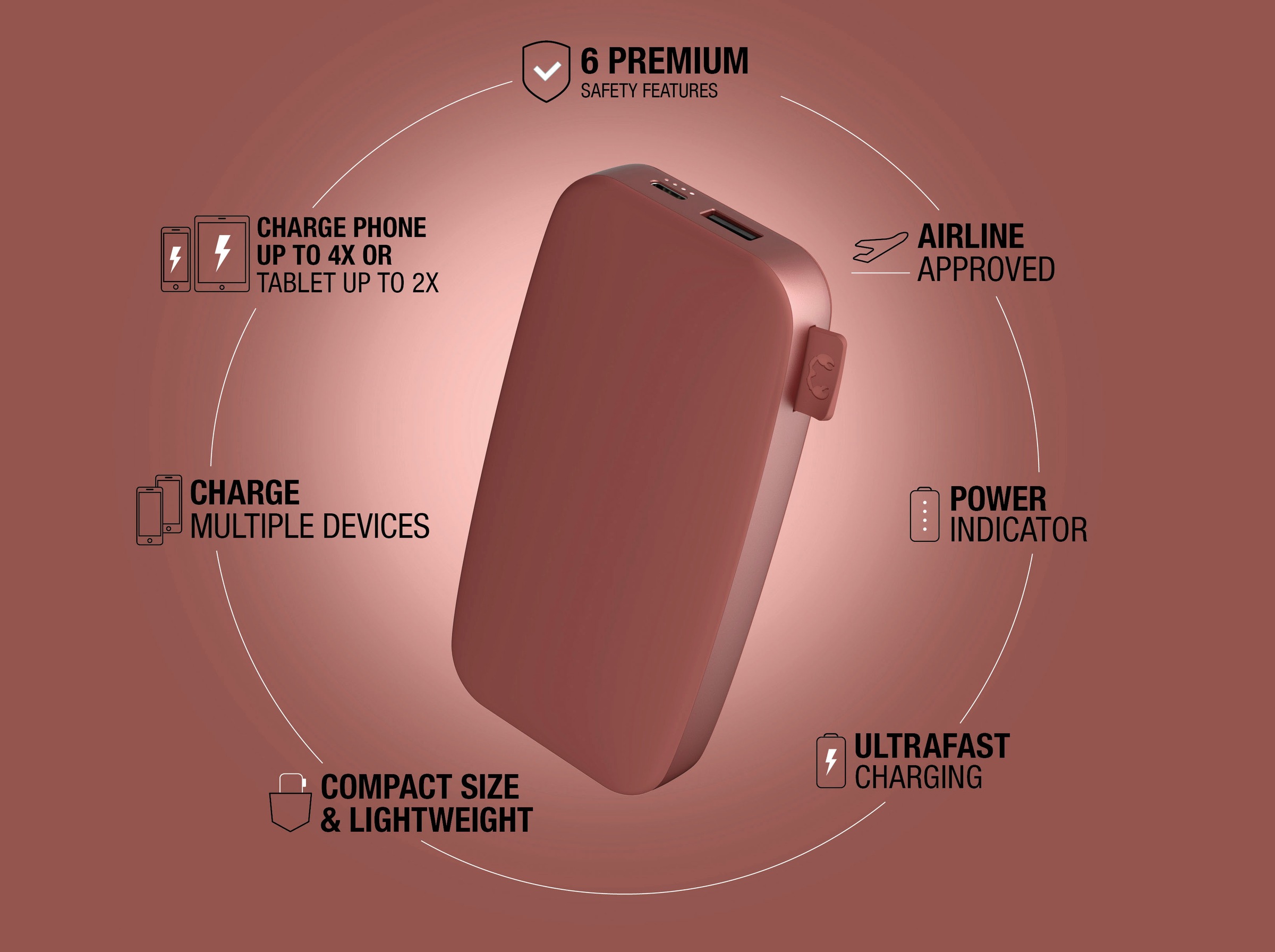 Fresh´n Rebel Powerbank »Power Pack 12000mAh mit USB-C, Ultra Fast Charge & 20W PD«