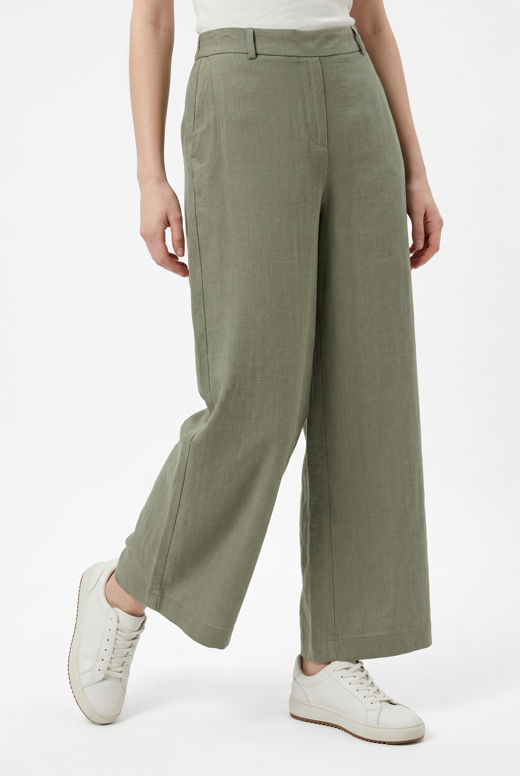 ONLY Culotte »ONLSIESTA HW LIN BL CLEAN CULOT PNT NOOS«  mit Leinen