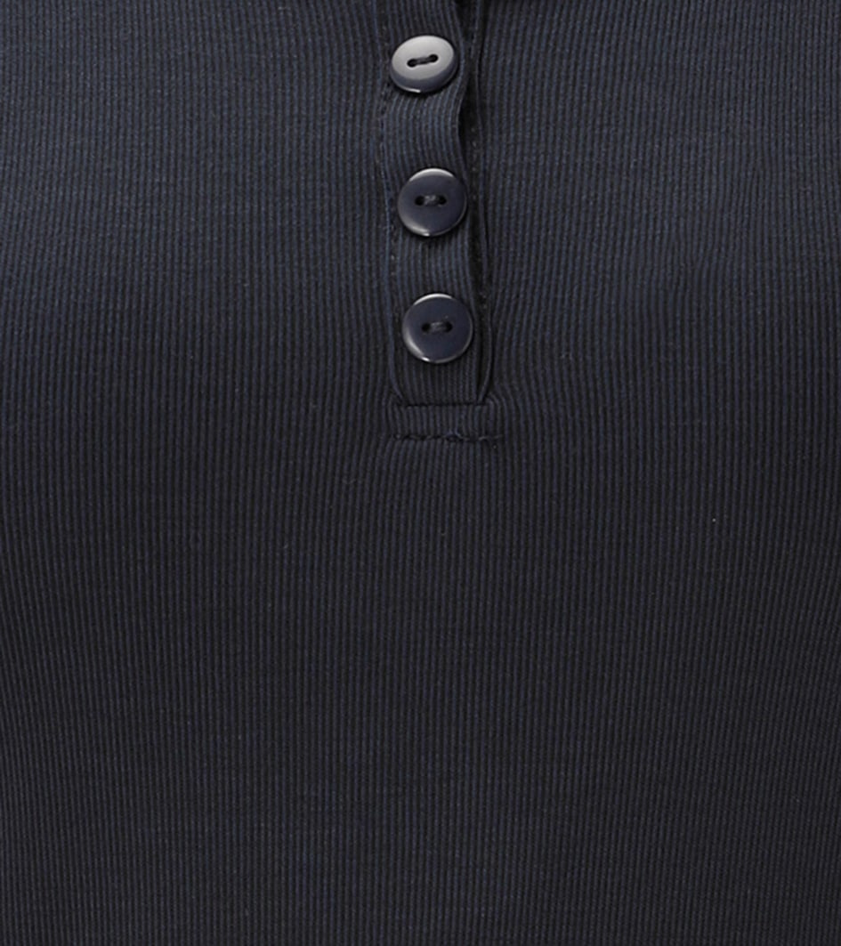 Aniston CASUAL Langarmshirt mit gewellter Spitze am Rundhals-Ausschnitt - NEUE KOLLEKTION