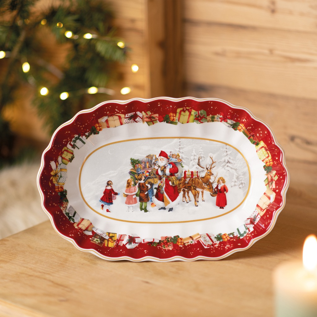 Villeroy & Boch Schale »Schale Santa und Kinder Toy's Fantasy 30 x 20 cm bunt«