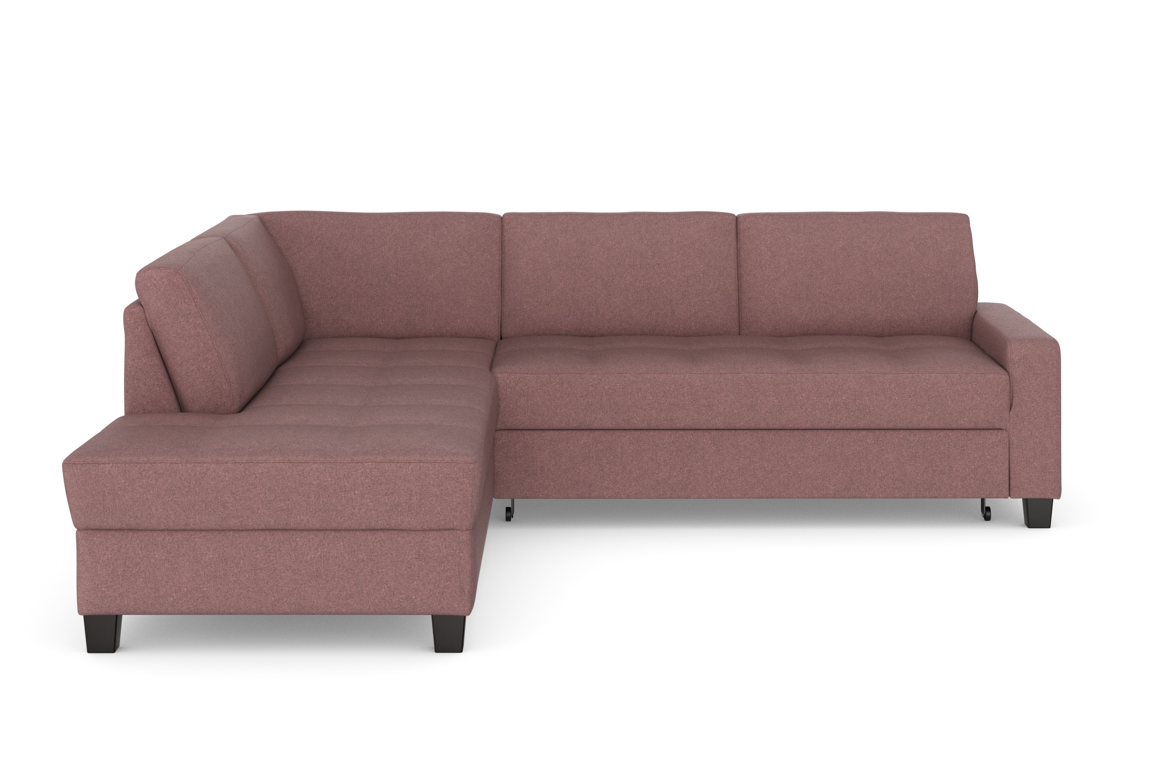 DOMO collection Ecksofa »Florentina zeitlos und elegant, Sitznähte als Designelement, L-Form«, wahlweise mit Bettfunktion, mit Kontrastnaht, Komfortsitzhöhe 47cm
