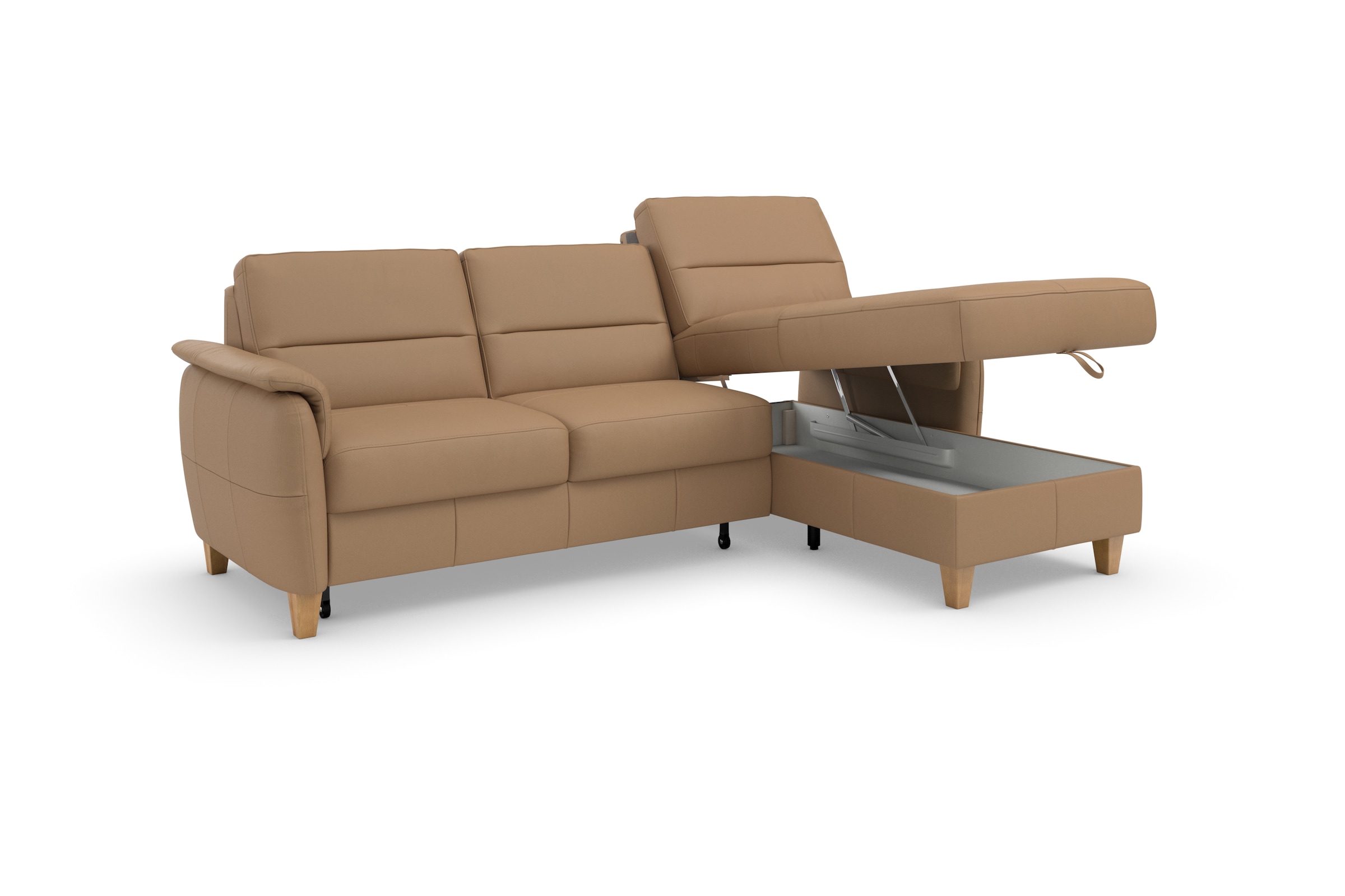 Home affaire Ecksofa »Palmera L-Form«, Federkern, wahlweise mit Bettfunktion und mit/ohne Bettkasten