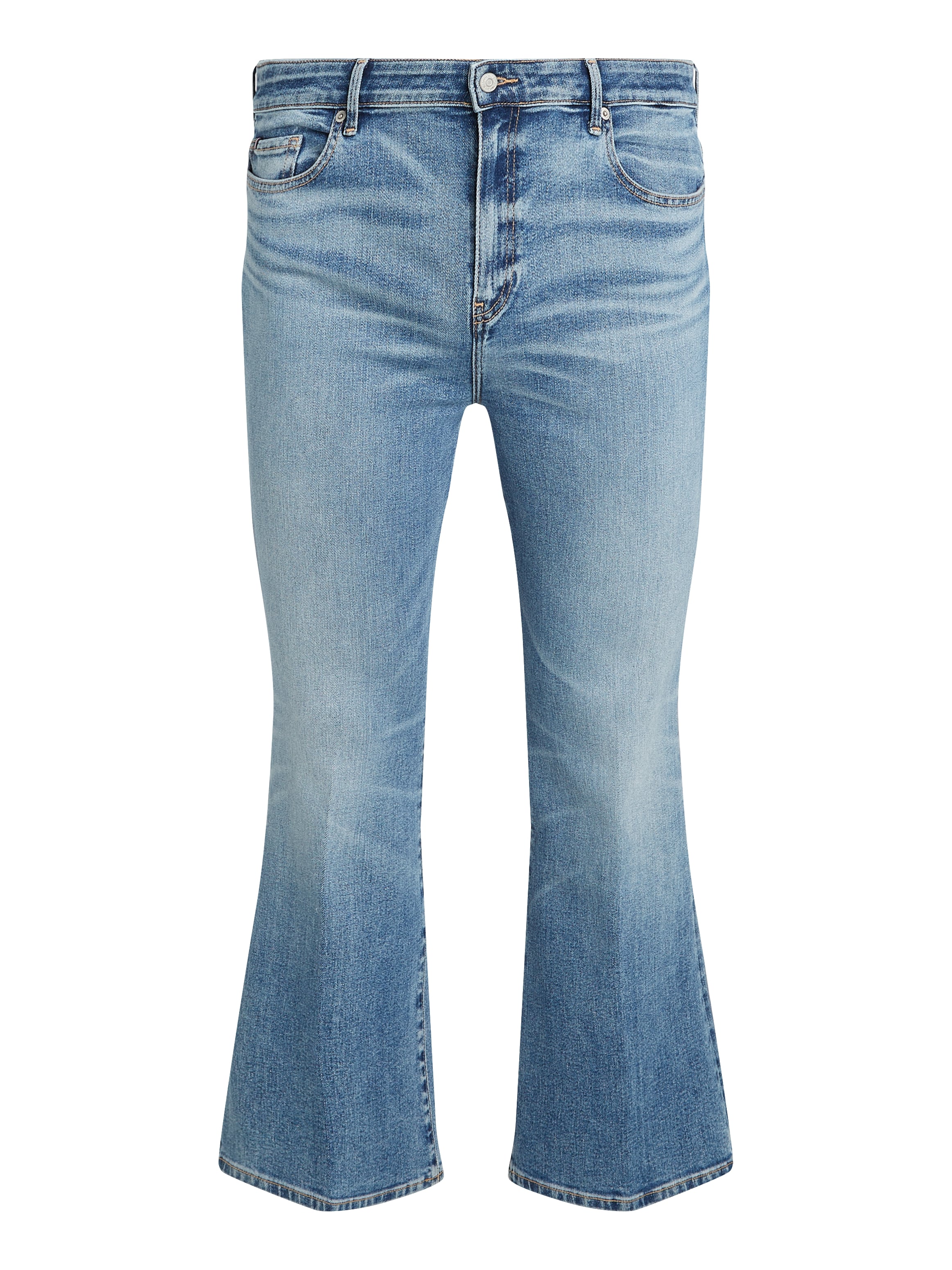 Tommy Hilfiger Curve Bootcut-Jeans »CRV BOOTCUT RW TOBY«, in Großen Größen, Tommy Jeans Logo-Badge, stoned wash Optik