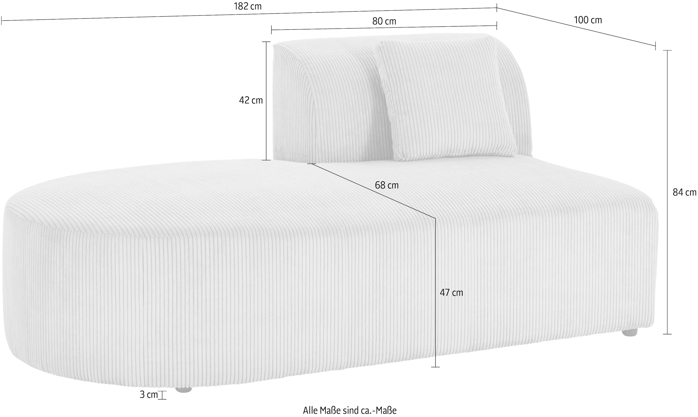 andas Sofa-Eckelement »Alesund« als Einzelteile oder Modulteil