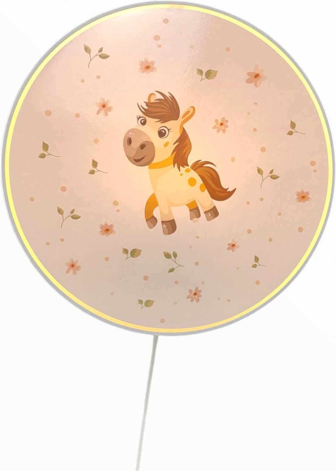 niermann Wandleuchte »Kinderlampe mit Motiv "Pony Paula", Kinderzimmer« E14 1 Stk. bruchsicheres Gehäuse, Schalter im Anschlusskabel, Made in Germany