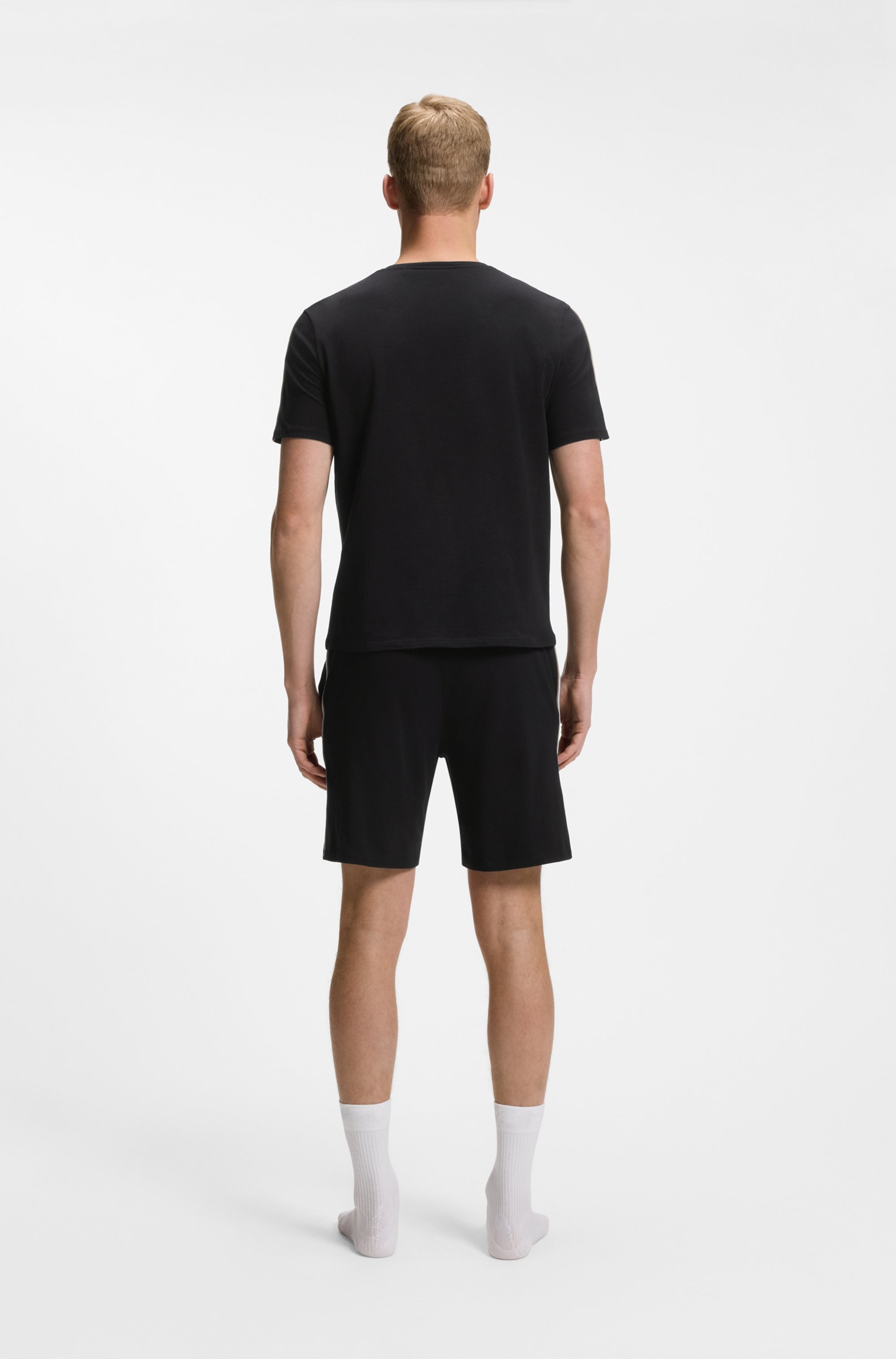 BOSS T-Shirt »Unique« aus elastischer Baumwolle mit Tape-Details, regular fit