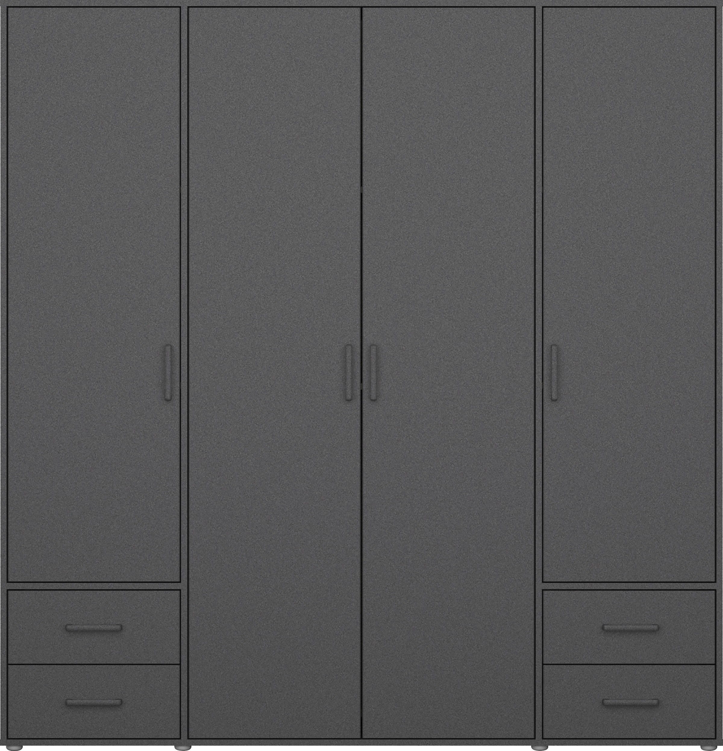 rauch Drehtürenschrank »Voyager, Kleiderschrank mit Außenschubkästen, Garderobe«, (in 3 verschiedenen Ausstattungen BASIC/CLASSIC/PREMIUM), Made in Germany