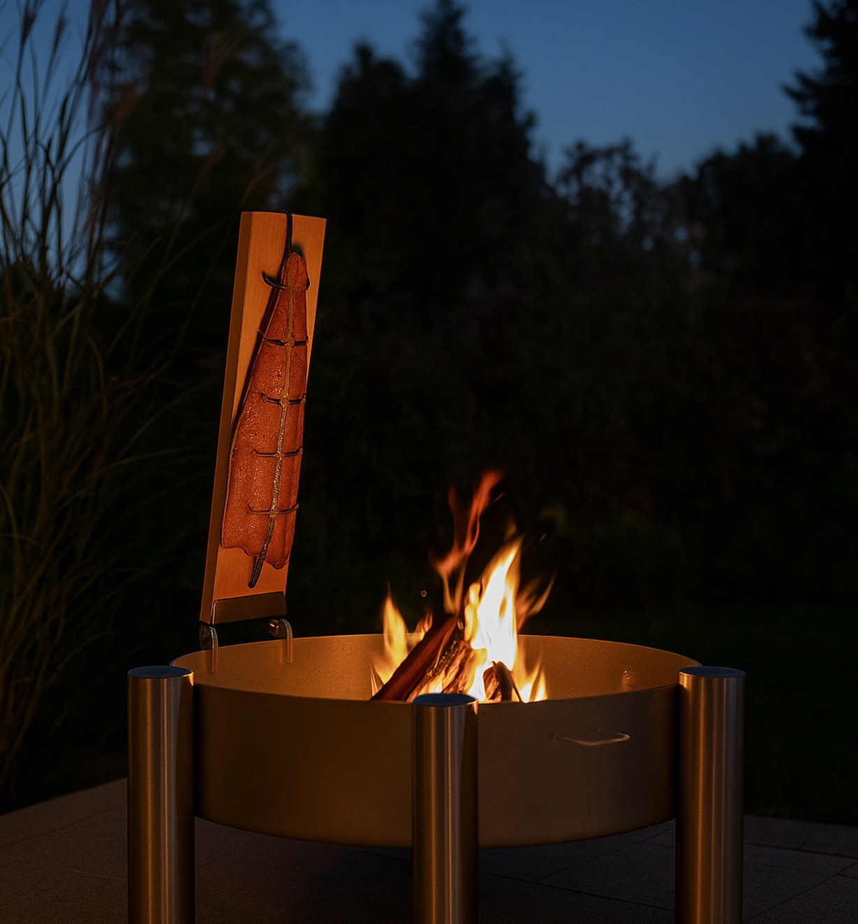 Buschbeck Grillguthalter »Flammlachsbrett-Set« Holz