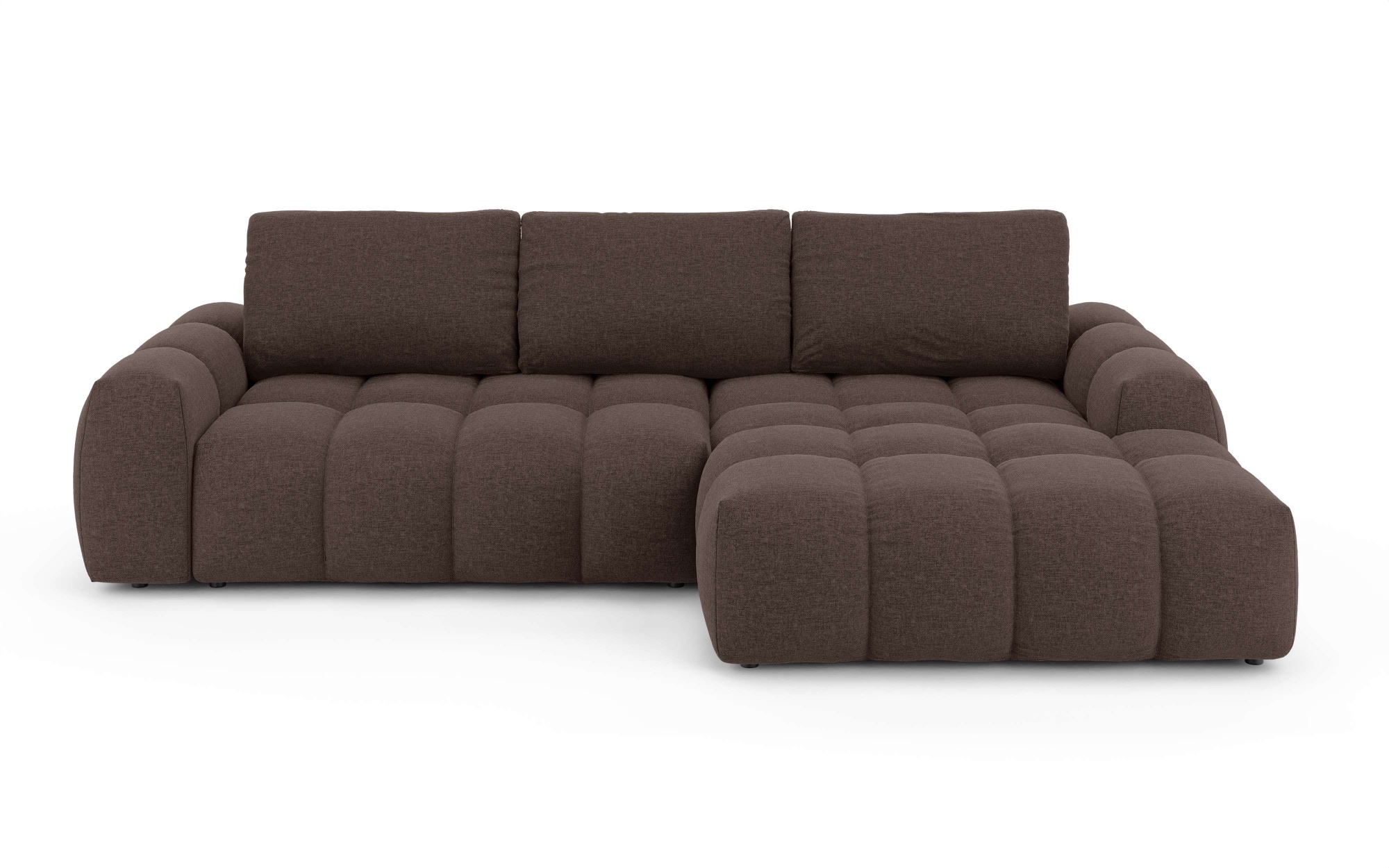 INOSIGN Ecksofa »AZITA klein optionale Schlafsofa mit Bettkasten, B/T/H: 270/166,5/84cm«, L-Form mit Wellenunterfederung, Bubble-Optik