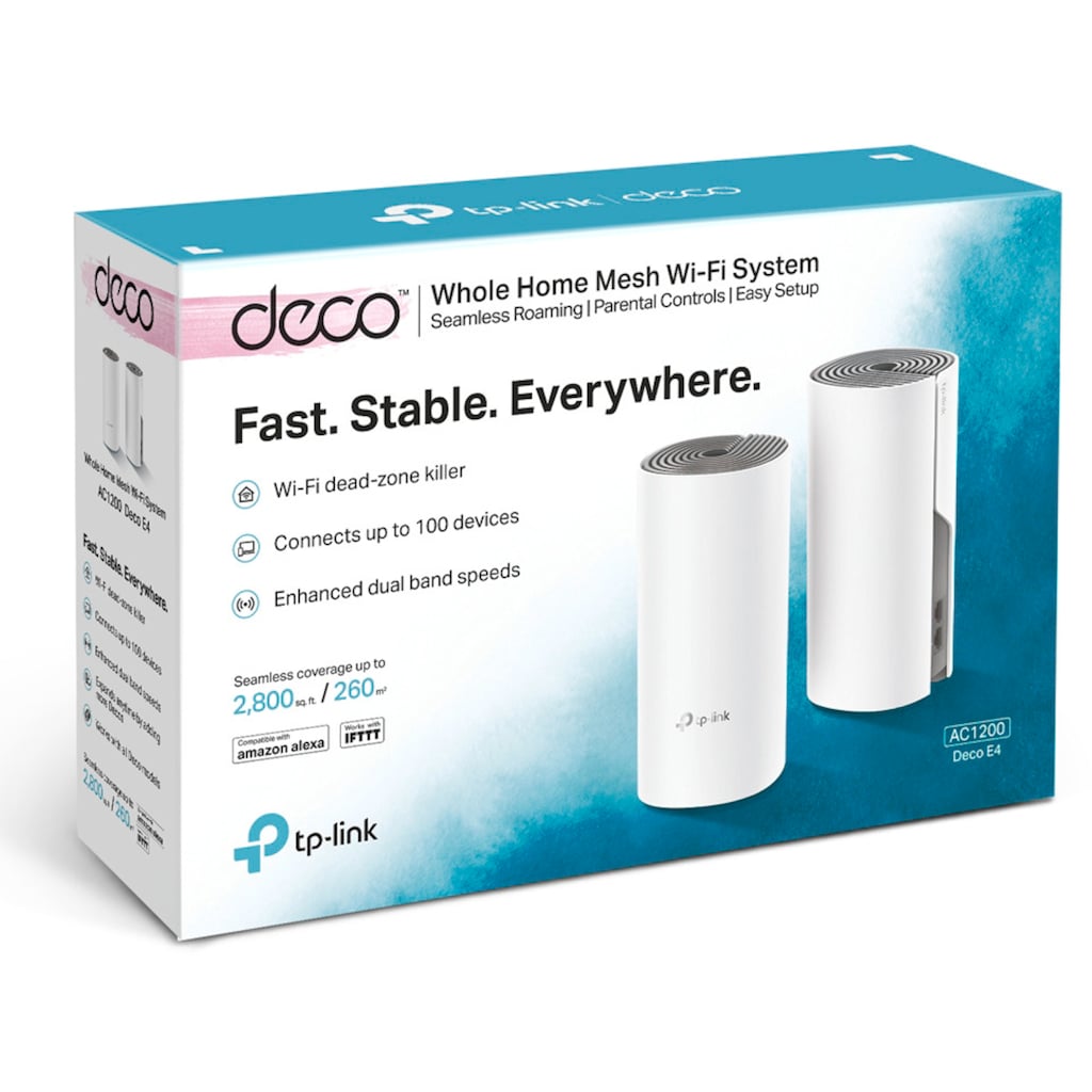 TP-Link WLAN-Repeater »Deco E4 (2er-Pack) AC1200 Whole-Home Mesh Wi-Fi System«