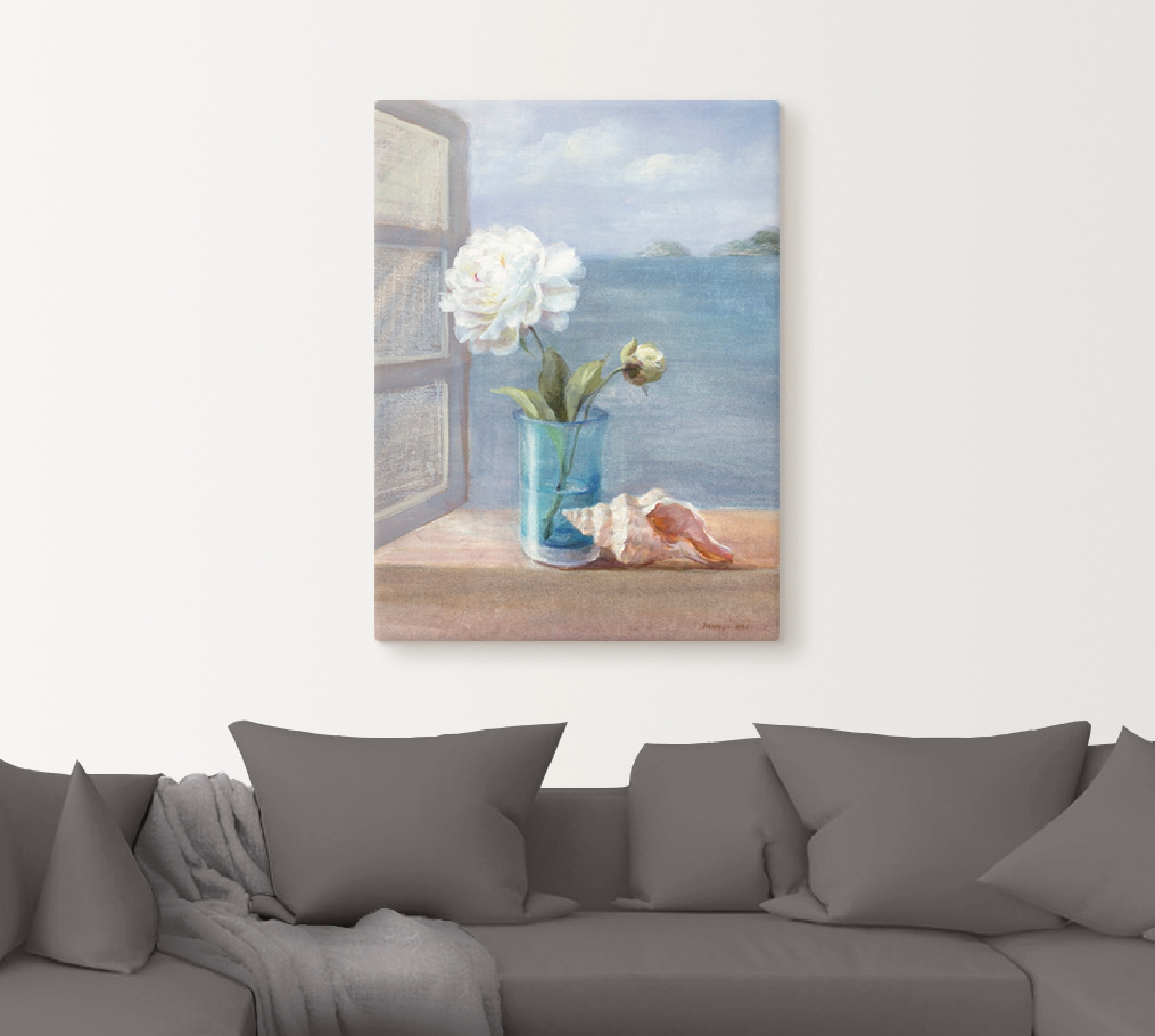 Artland Leinwandbild »Küsten Blumen I«, Arrangements, (1 St.), auf Keilrahmen gespannt
