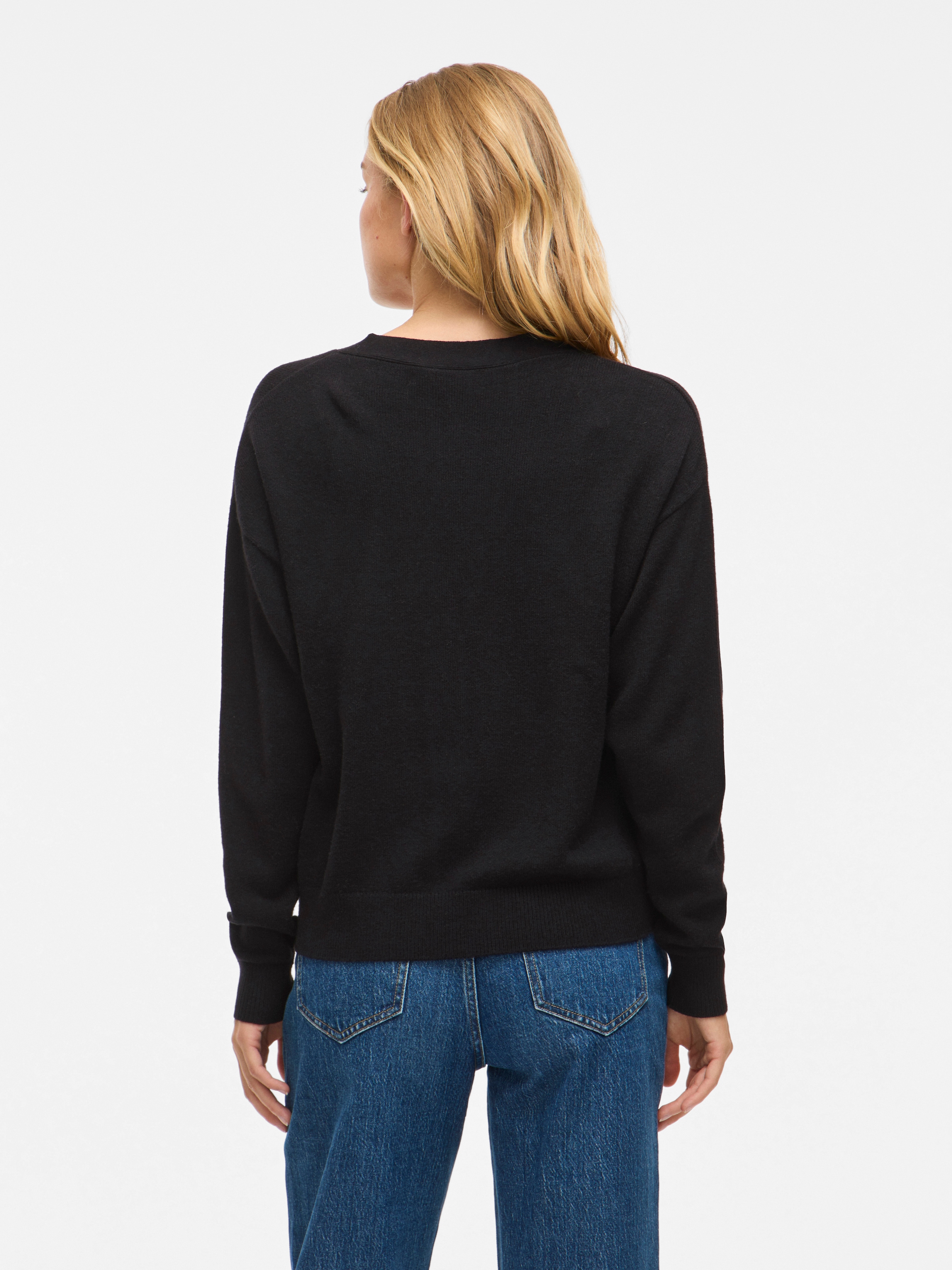 Vila Strickjacke »VIRIL V-NECK KNIT CARDIGAN - NOOS« Materialmix, regular fit