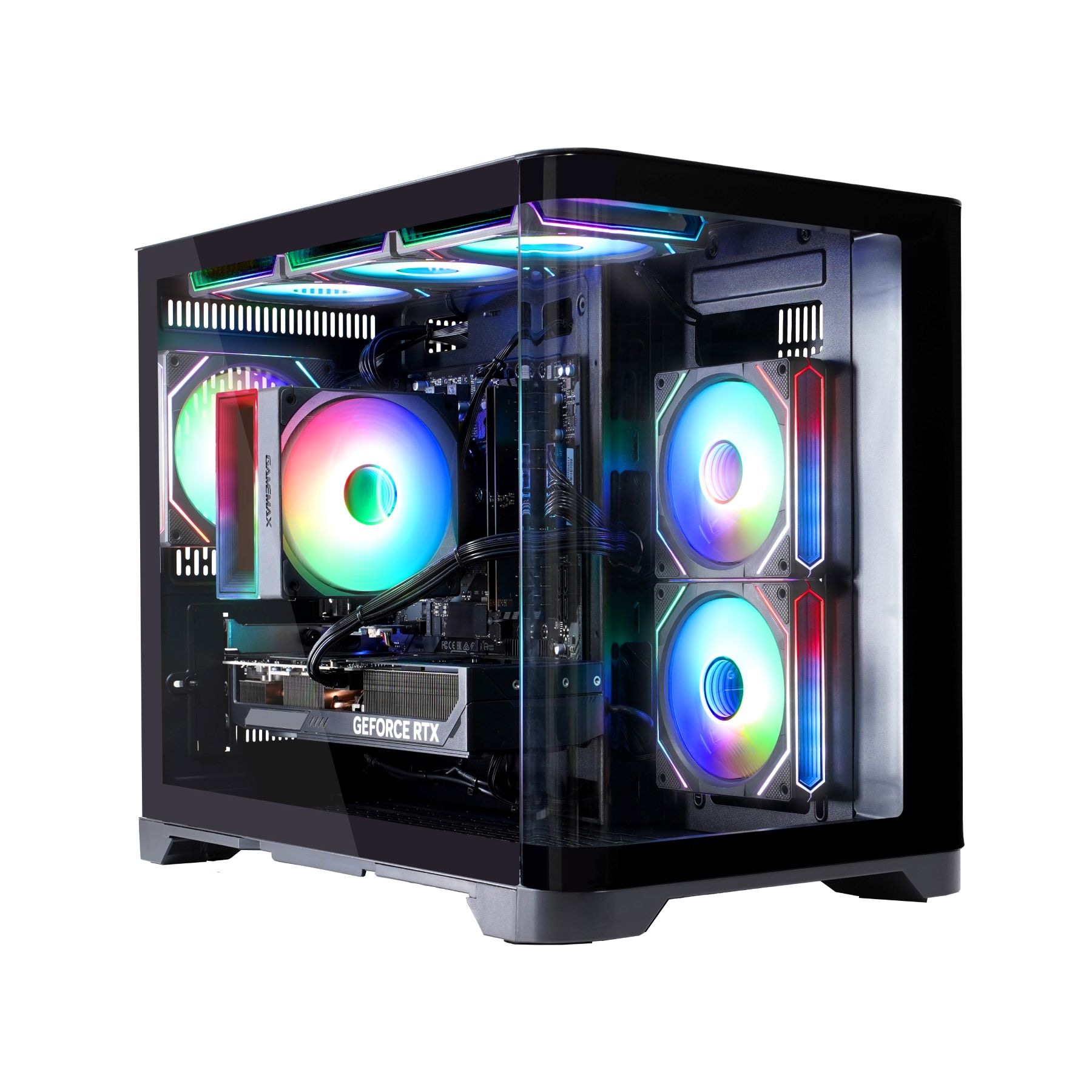 GAMEMAX PC-Komplettsystem »GigaDeal Gaming-PC-Set HYPE-M BK«, Windows 11 + Gigabyte GS32QC LED-Monitor Curved, 80 cm (32")