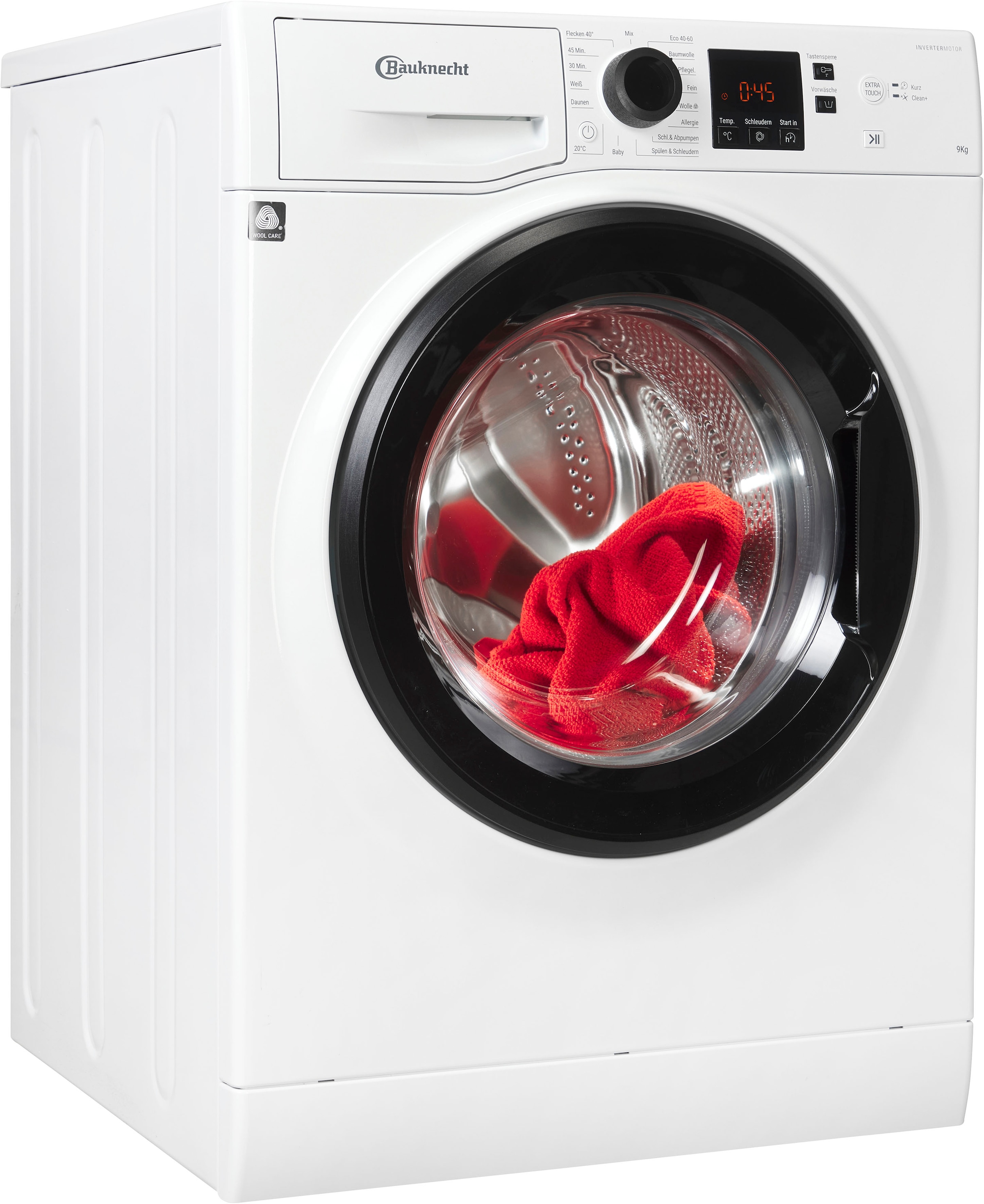 BAUKNECHT Waschmaschine "WAM 914 A" 9 kg 1400 U/min Flecken 40 - entfernt mehr als 100 Flecken bei nur 40 C