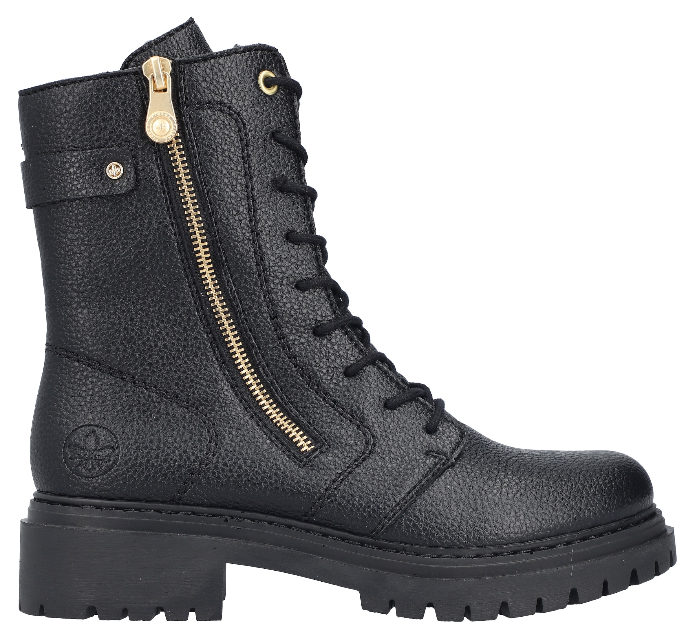 Rieker Winterstiefelette  Schnürboots, Schnürstiefelette, Blockabsatz, mit markanter Profilsohle