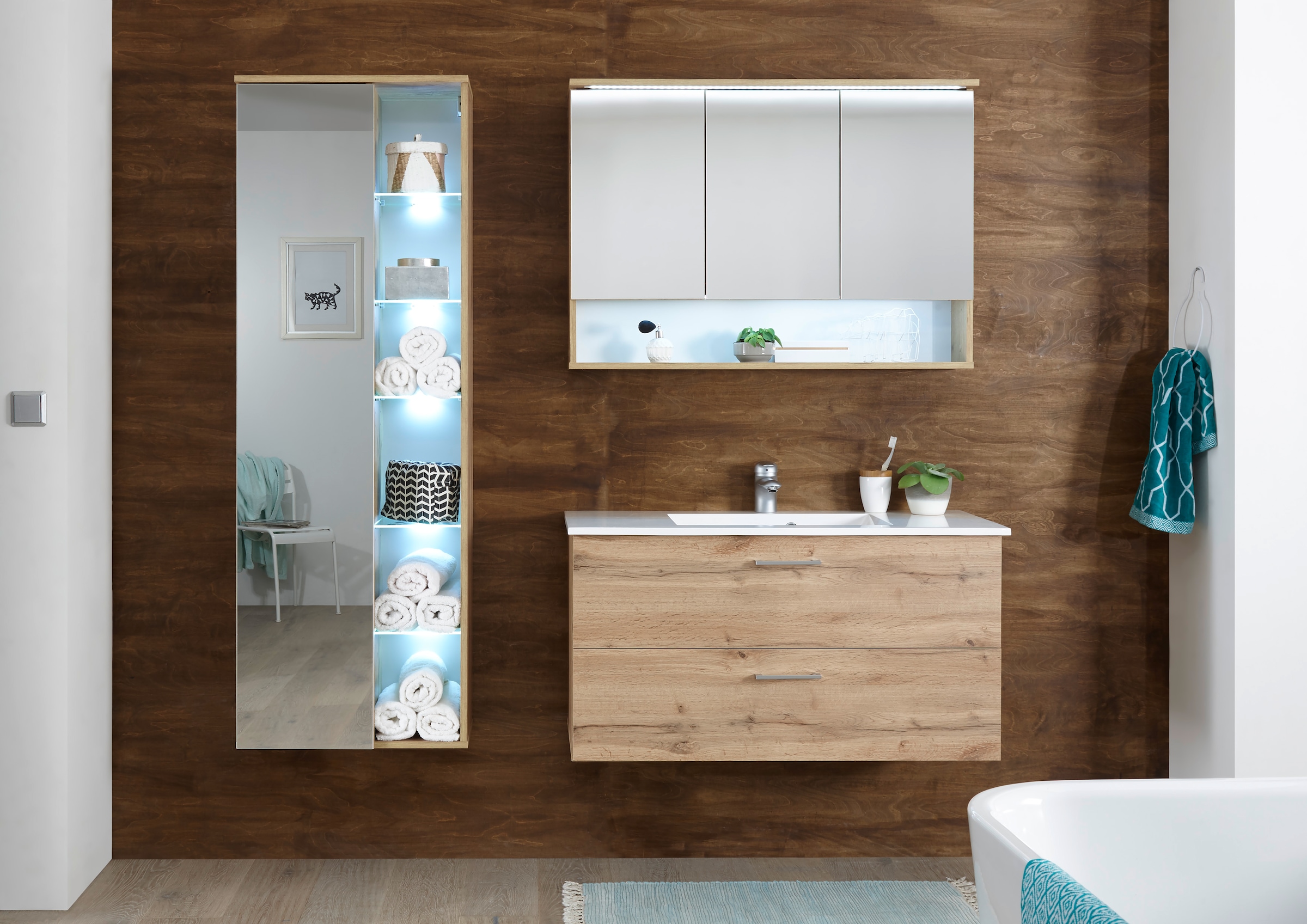 BASIC by Balculina Badmöbel-Set »Best« 3 Stk. tlg.