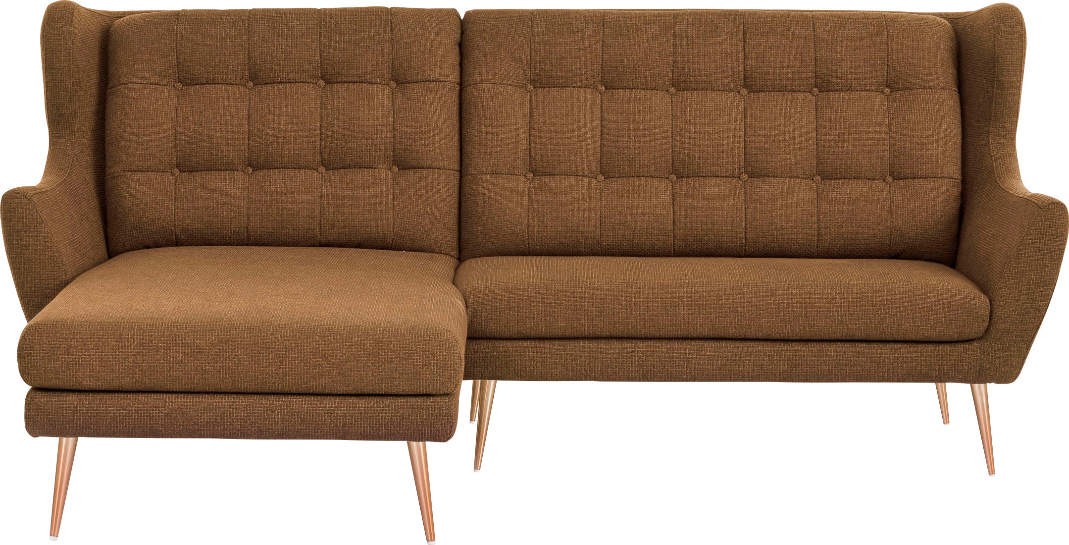 Home affaire Ecksofa »Henry Louanne, L-Form« wahlweise mit  Messingfüßen