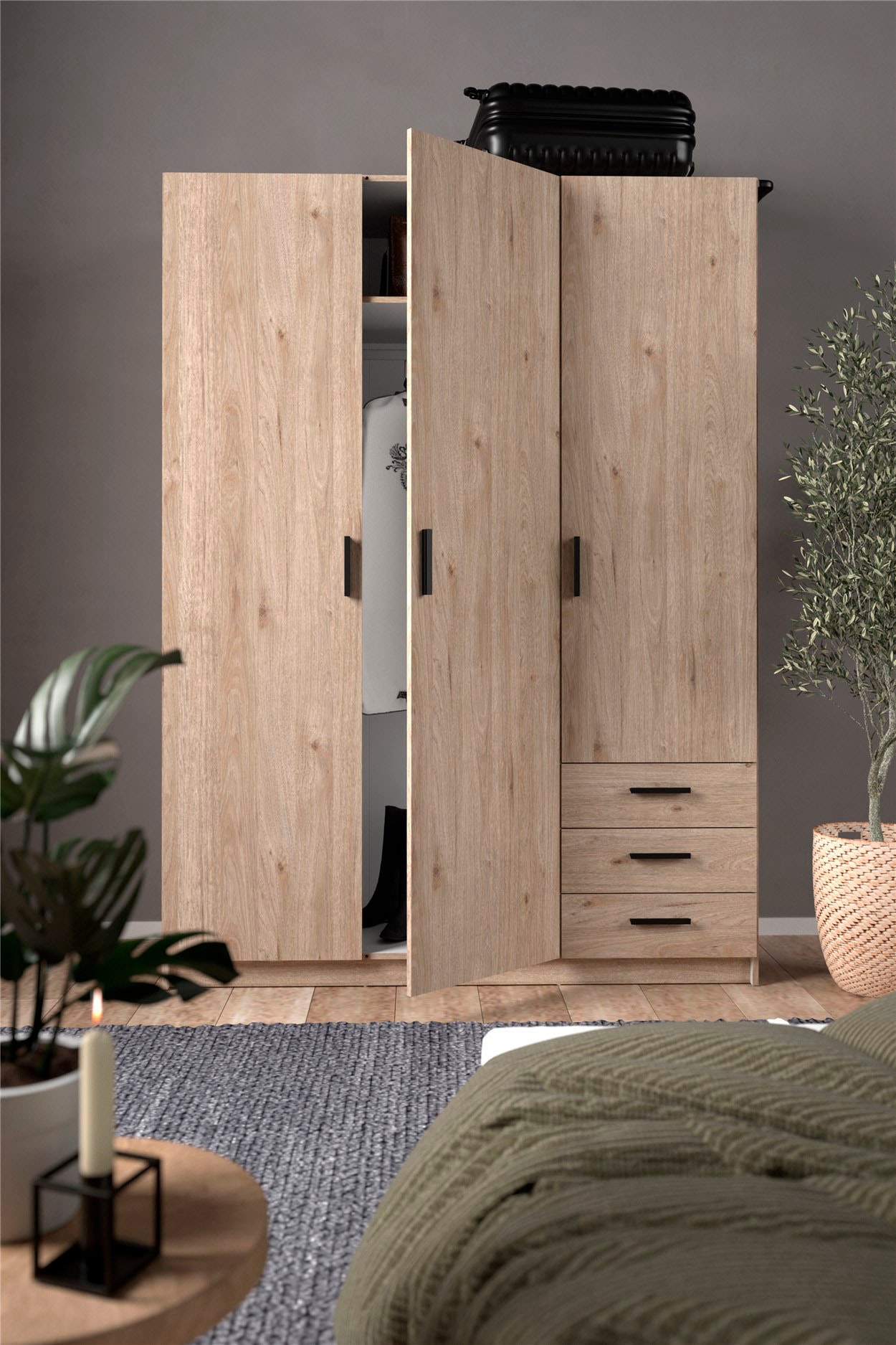 INOSIGN Kleiderschrank »Sprint Drehtürenschrank, Aufbewahrung Kasten Schrank Stauraum«, Breite 98,5/147 oder 195,5 cm, je mit Einlegeböden und Kleiderstange